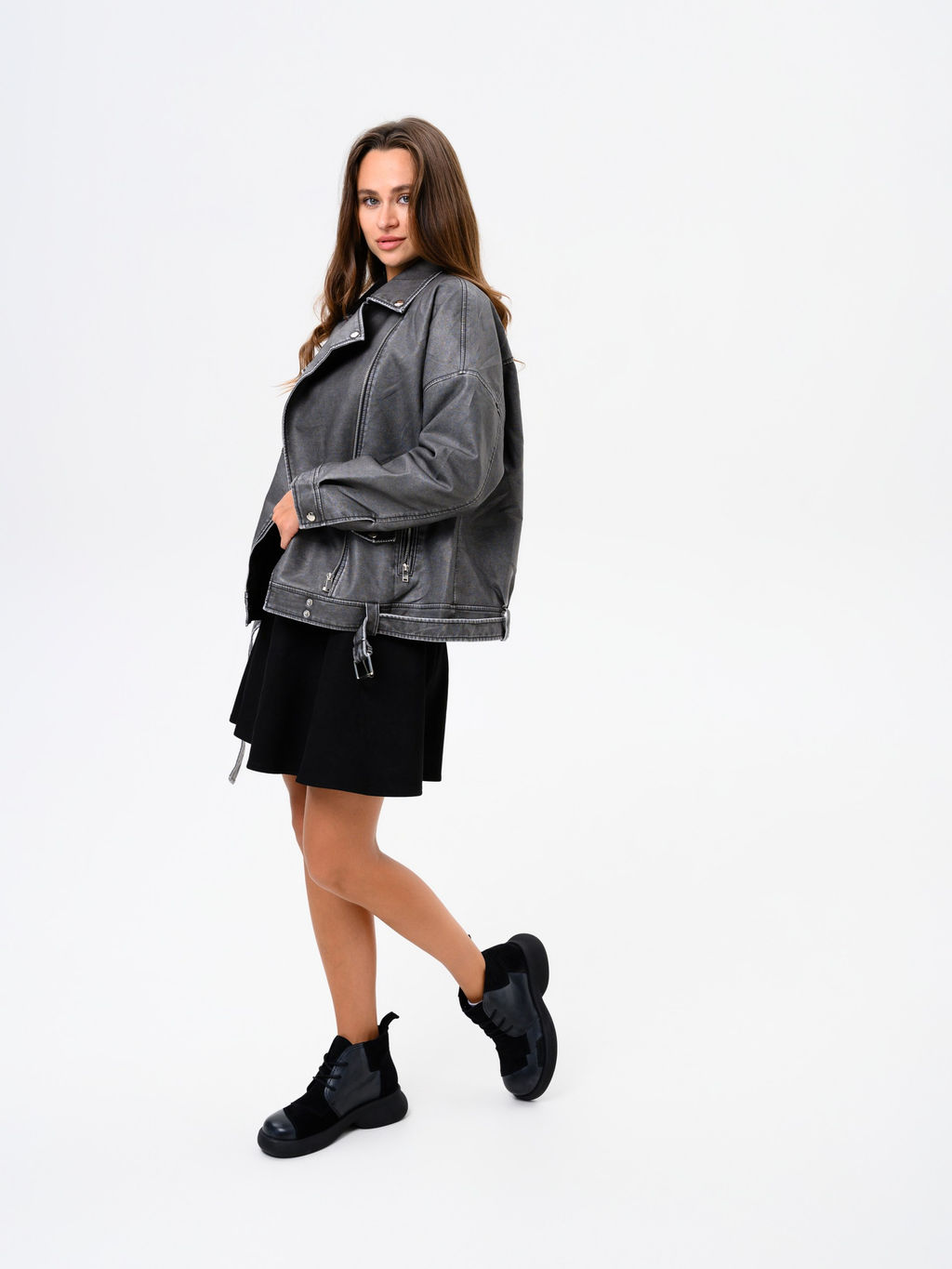 Ботинки 305.927bl.Вакса черная+черная замша/байка