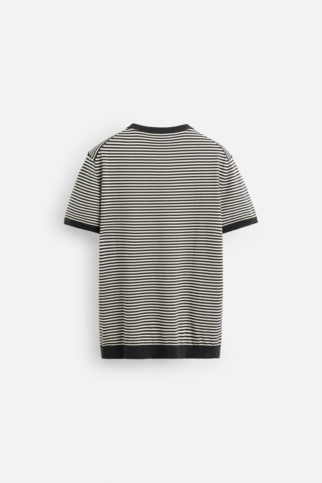 STRIPED KNIT T-SHIRT - Zara фото 7