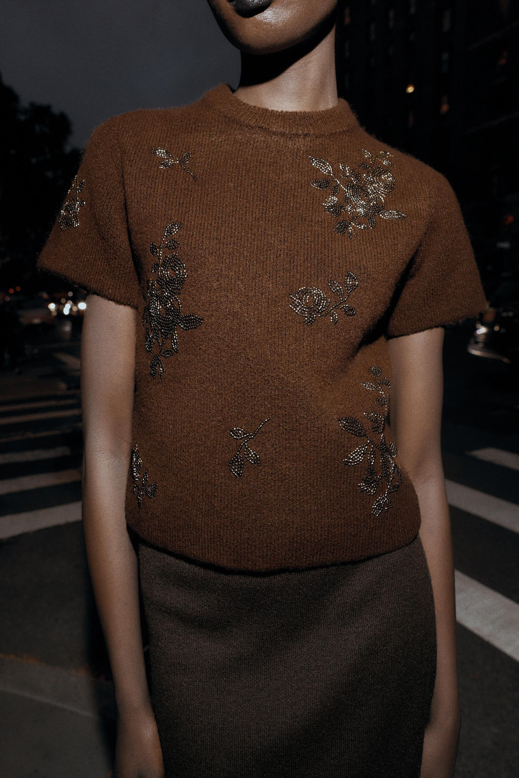 SHORT SLEEVE BEADED JUMPER - Zara фото 6