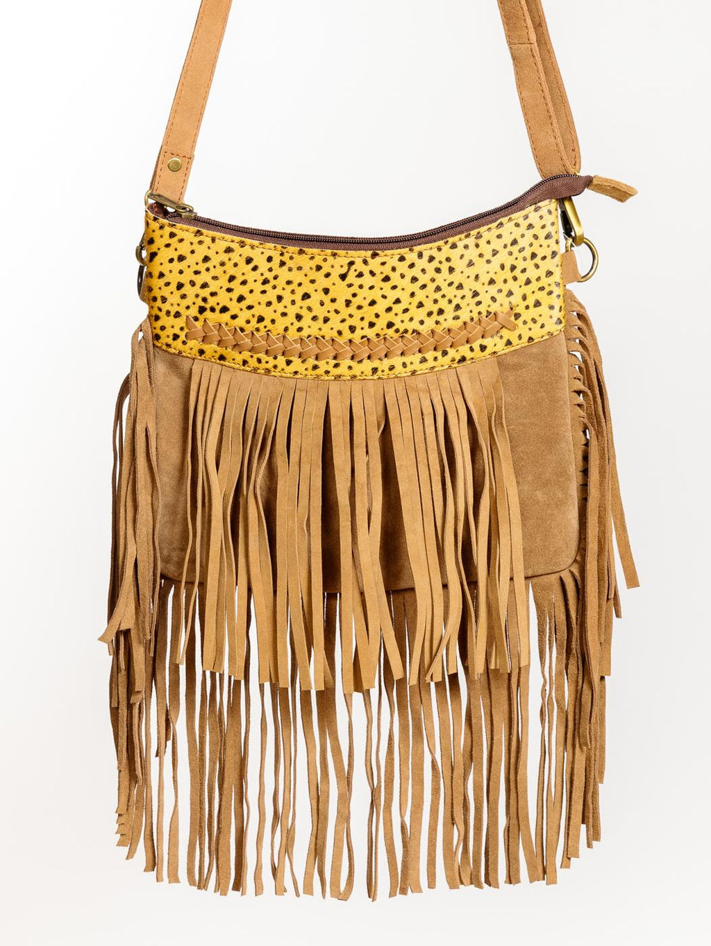 Сумка замшевая с бахромой через плечо №1134/26