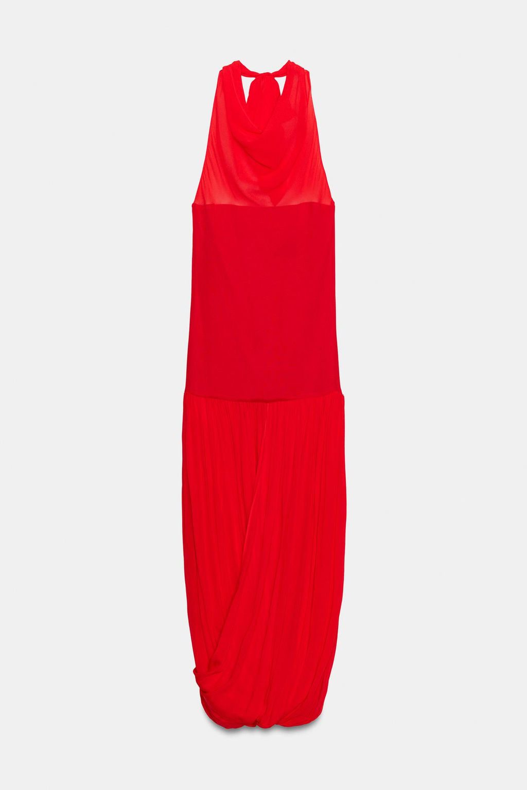 VESTIDO HALTER COMBINADO VOLUMEN - Zara фото 3