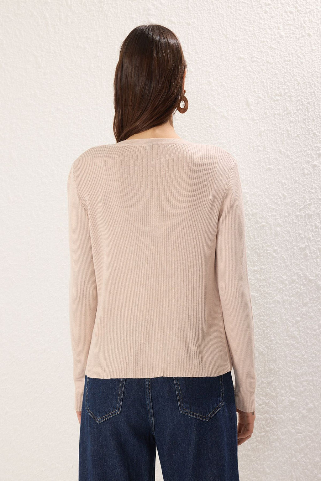 TRENDYOLMILLA Tas Yaka Dantel Detayl? Bluzlu Triko H?rka TWOSS25HI00011  фото 4