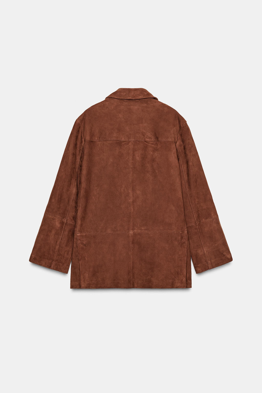 ZW COLLECTION LIMITED EDITION OVERSIZED SUEDE LEATHER BLAZER - Zara фото 11
