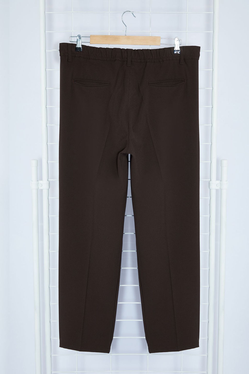Kahverengi Pileli Klasik Baggy Fit Kumas Pantolon TMNSS24PL00024