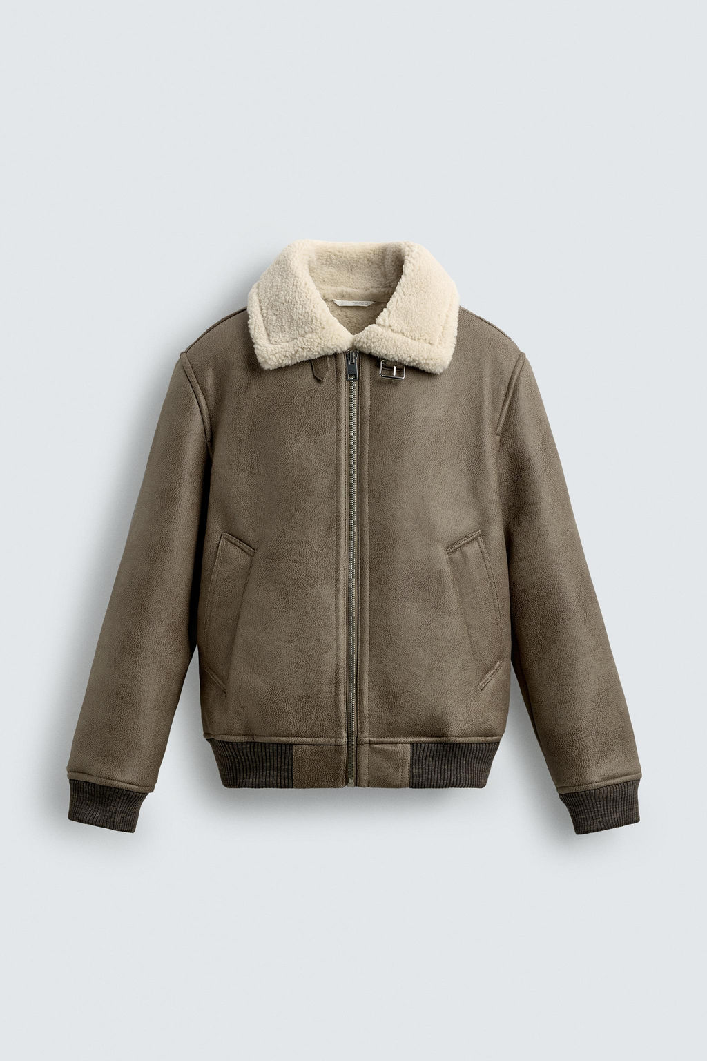 DOUBLE-FACED FAUX LEATHER JACKET - Zara фото 8