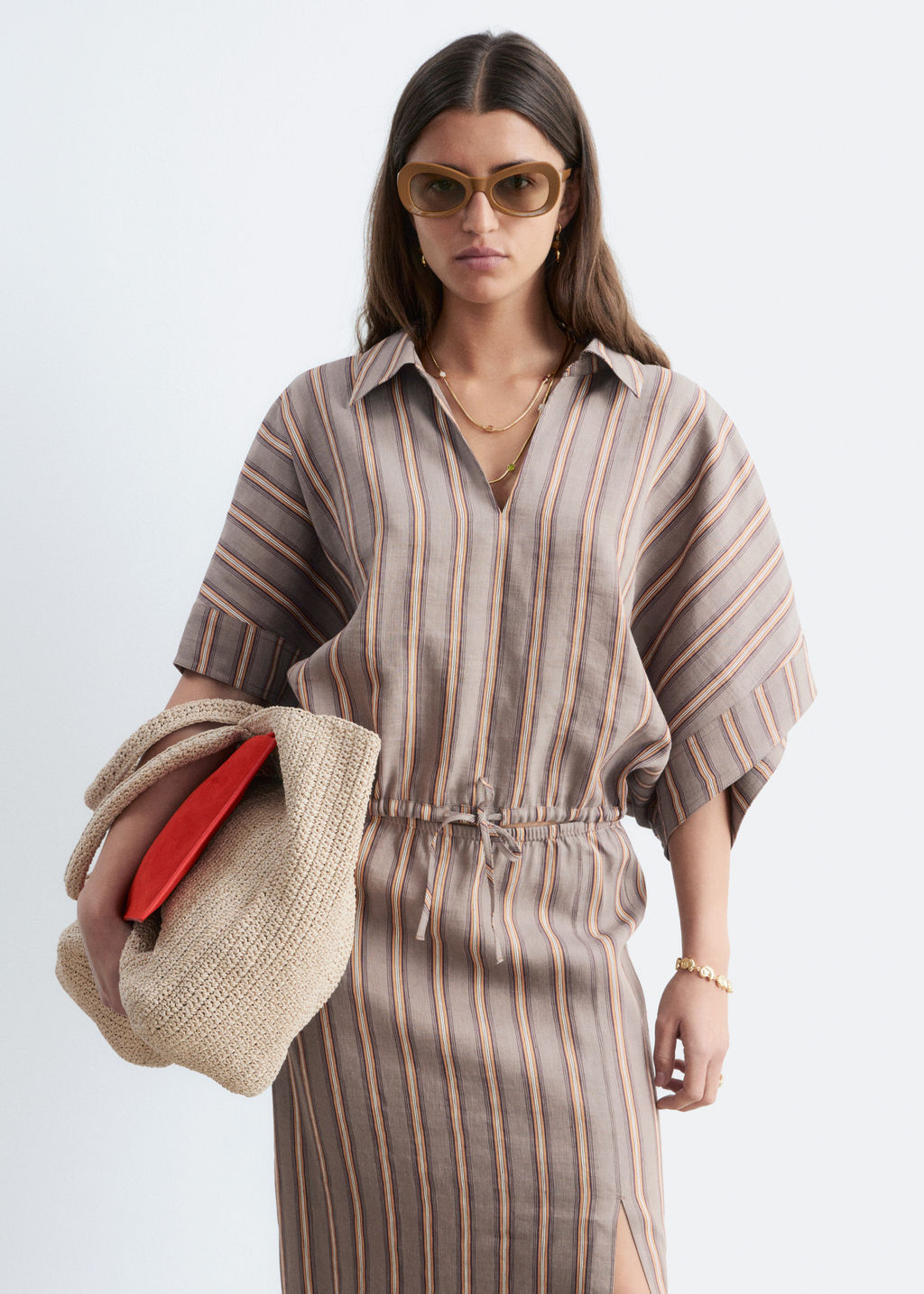 Camiseta recortada con cord?n de ajuste - H&m фото 2