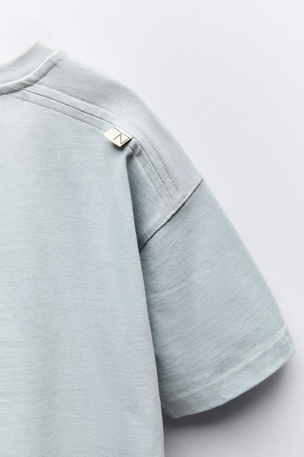 PLAIN HEAVY WEIGHT T-SHIRT - Zara фото 5