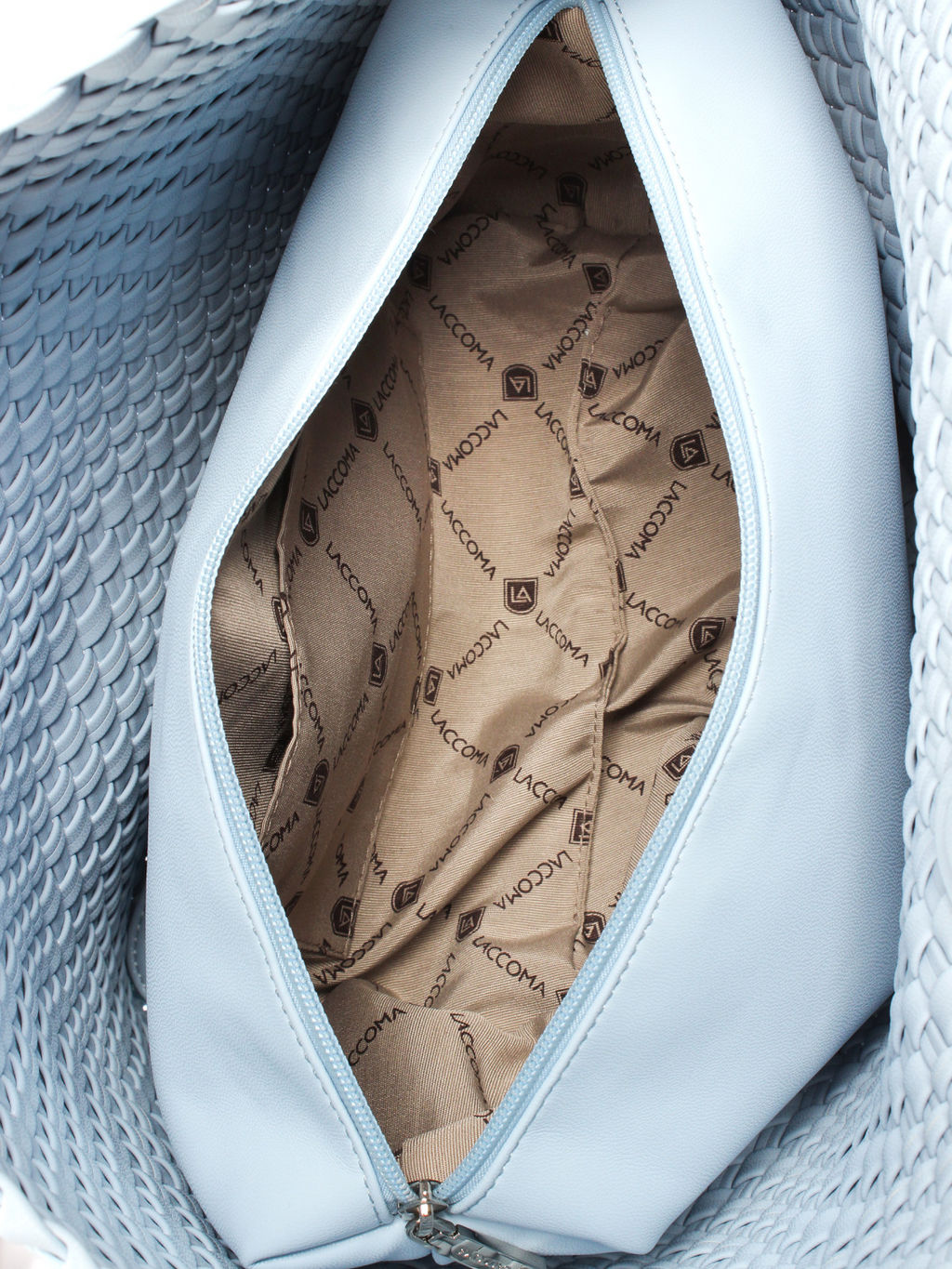 LACCOMA сумка СУ1033-голубой эко кожа хлопок фото 5