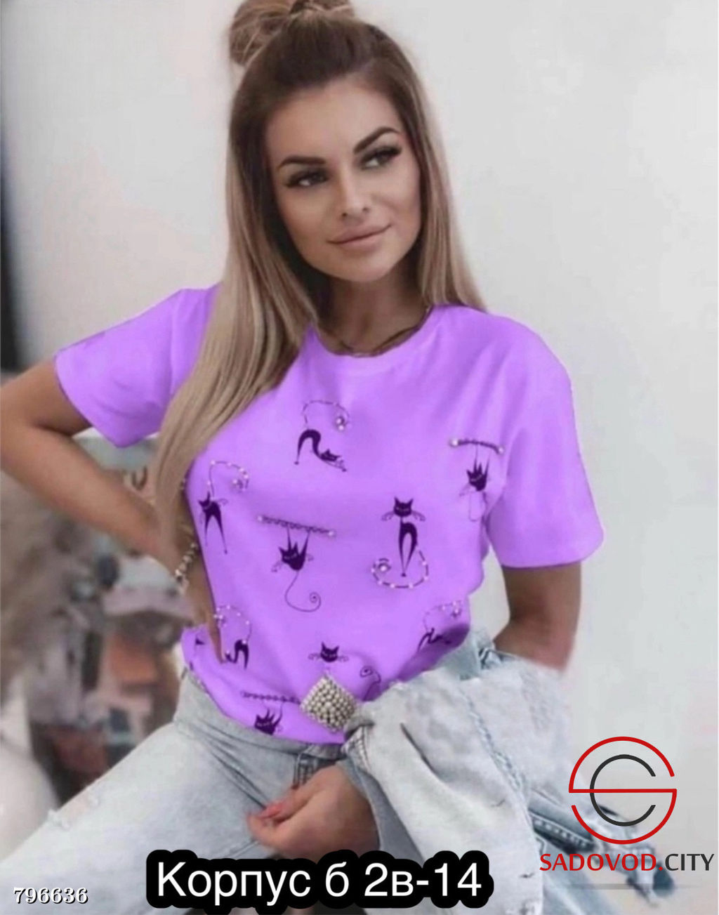 Футболка женская с кошечками