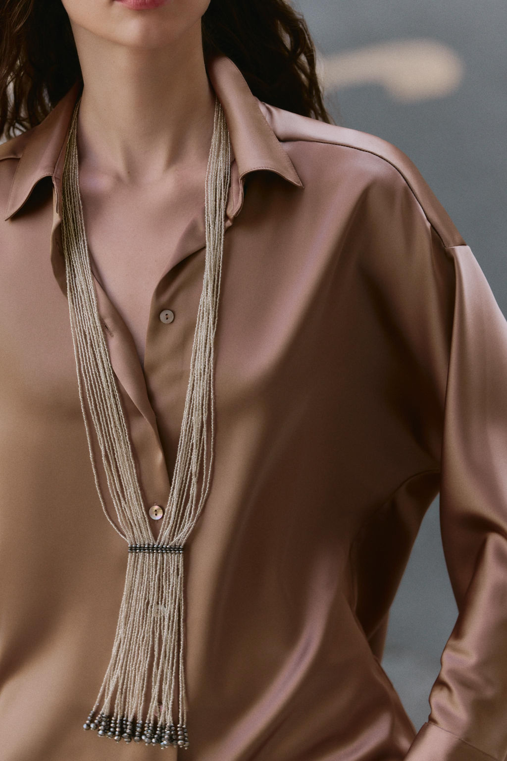 SATIN DROP-SHOULDER SHIRT - Zara фото 4