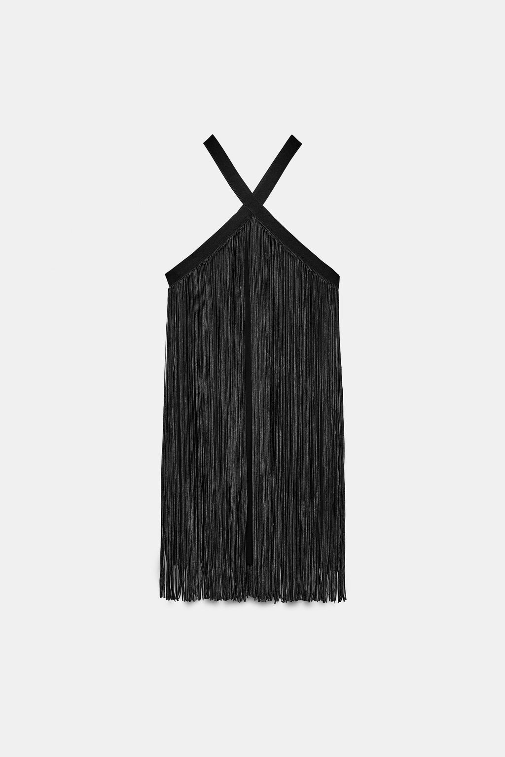 VESTIDO CORTO FLECOS / Negro - Zara фото 8