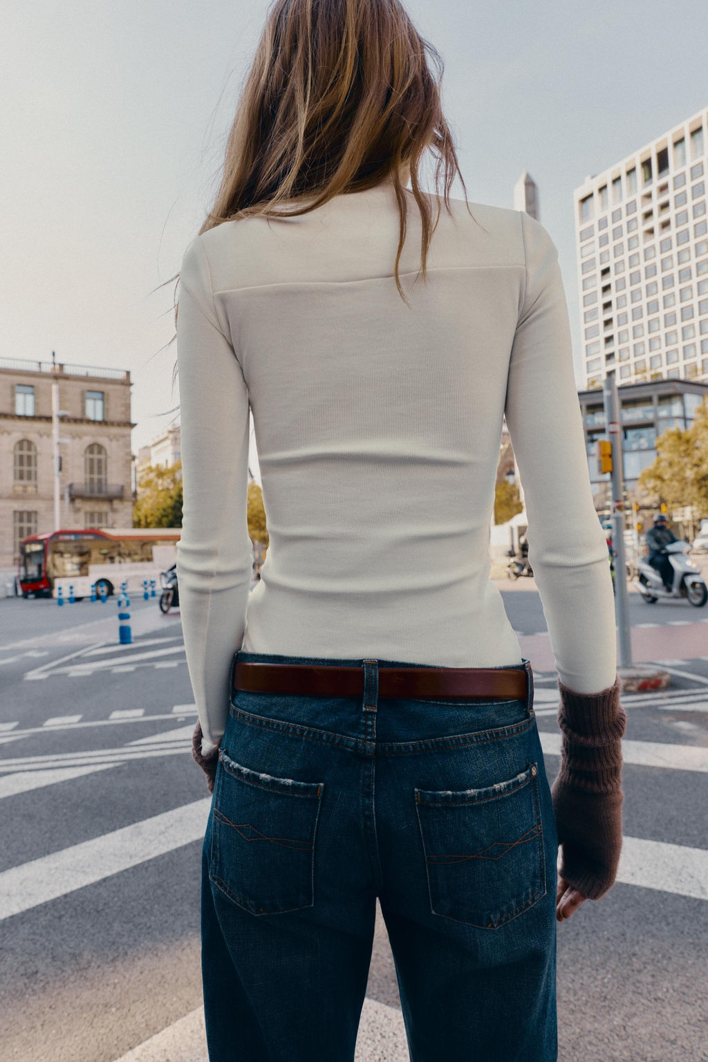 RIBBED LONG SLEEVE T-SHIRT - Zara фото 12