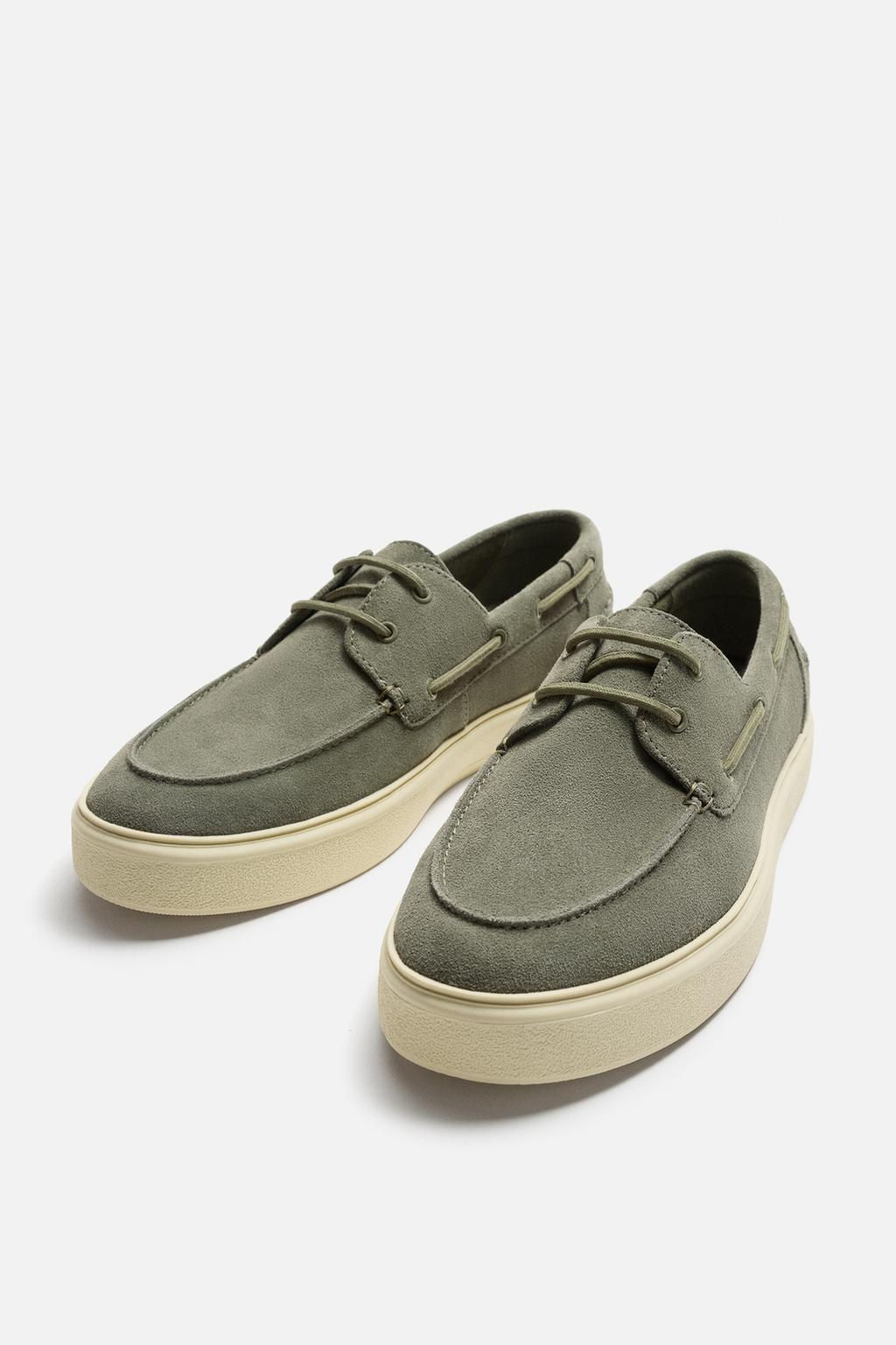 CASUAL LEATHER DECK SHOES - Zara фото 10