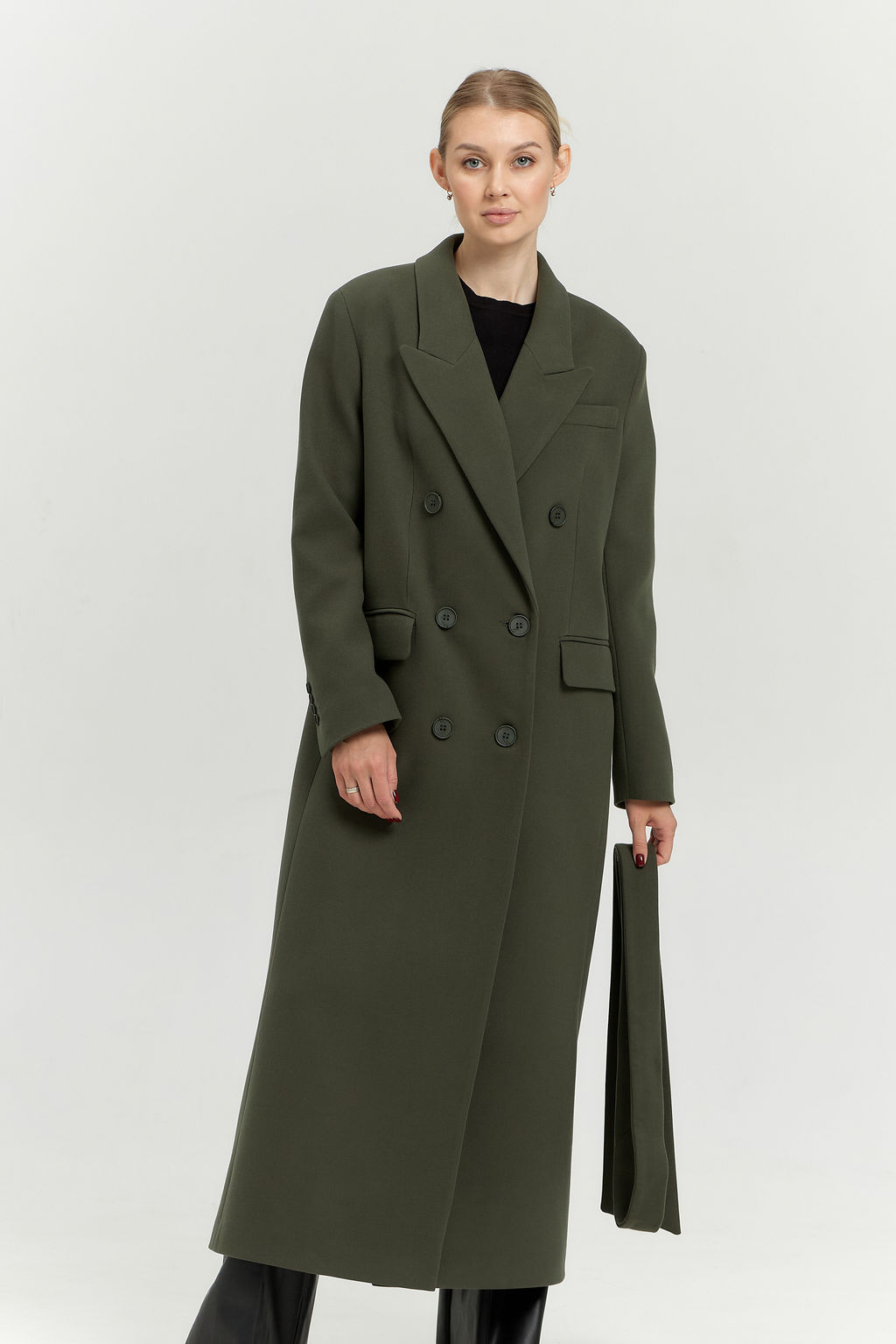 Пальто женское демисезонное 26830 (пепельный/ёлочка) - Kankan фото 14