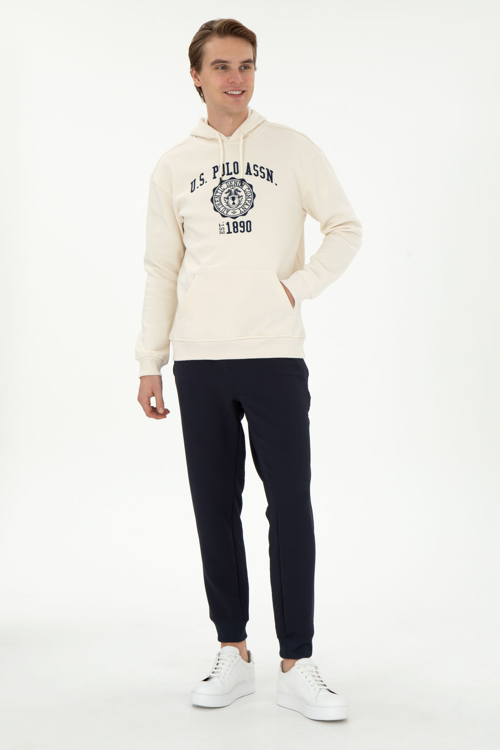Мужской кремовый свитшот Неожиданная скидка в корзине - U.s. polo assn фото 11