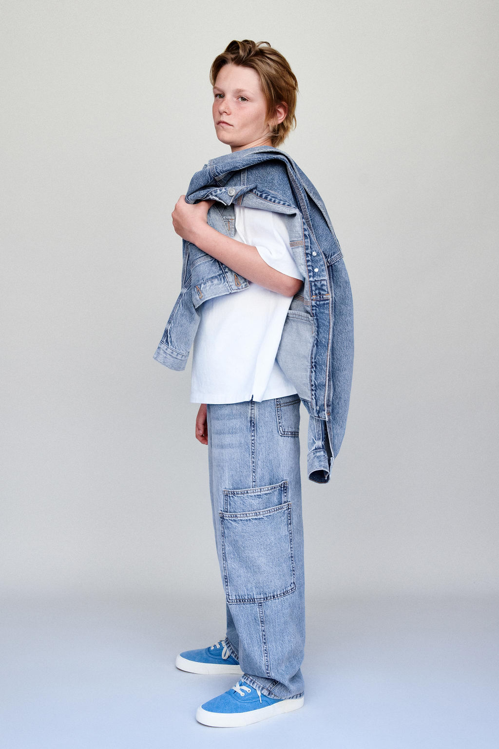 WORN-EFFECT CARPENTER JEANS - Zara фото 4