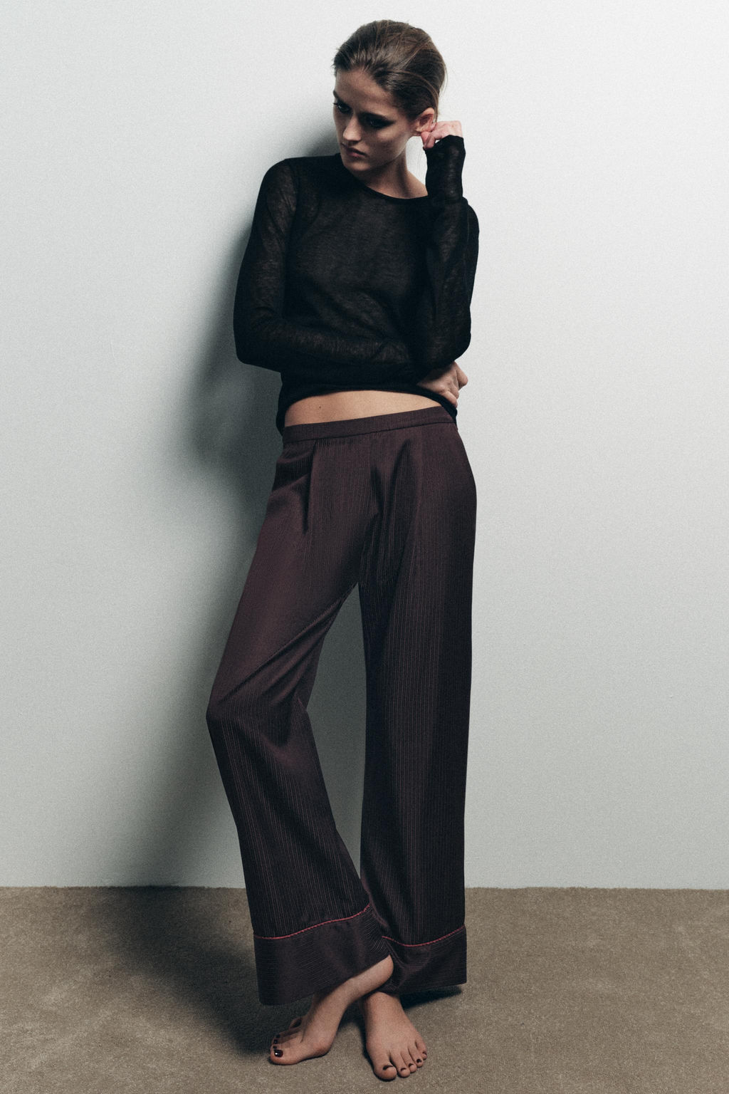 CONTRAST STRIPE PYJAMA TROUSERS