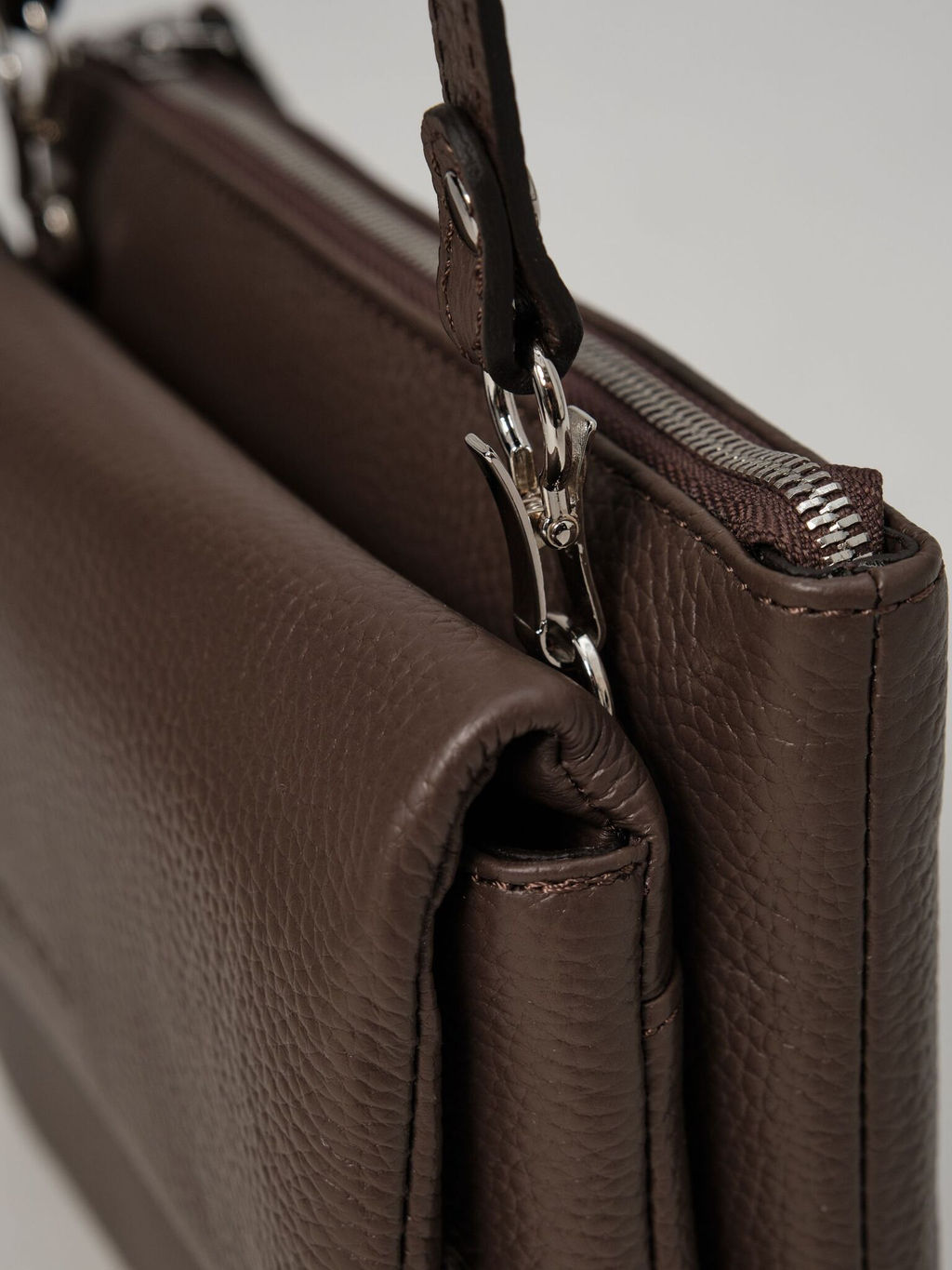 Сумка кожаная на плечо Deboro 31069 коричневый торф