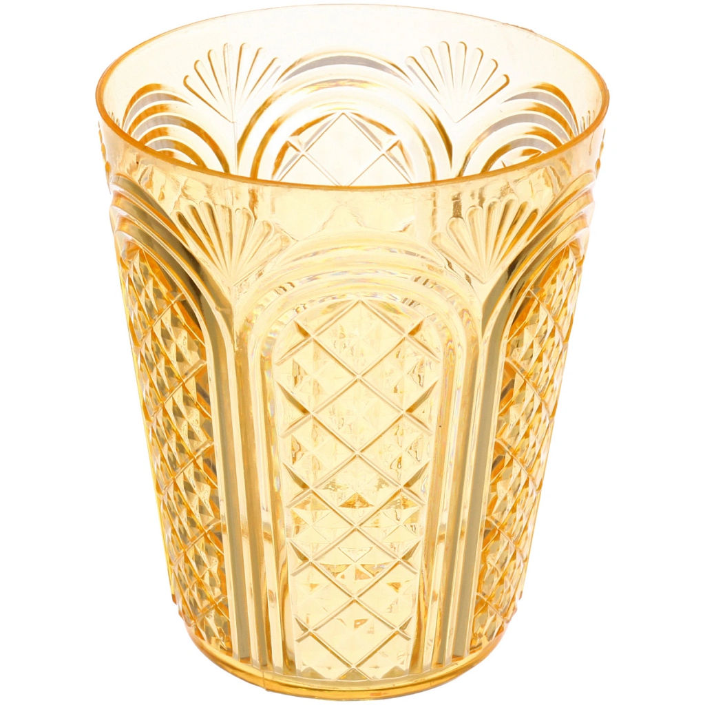 Цена за 2 шт. Стакан пластиковый 350мл "Веер" в наборе 4шт, микс цветов