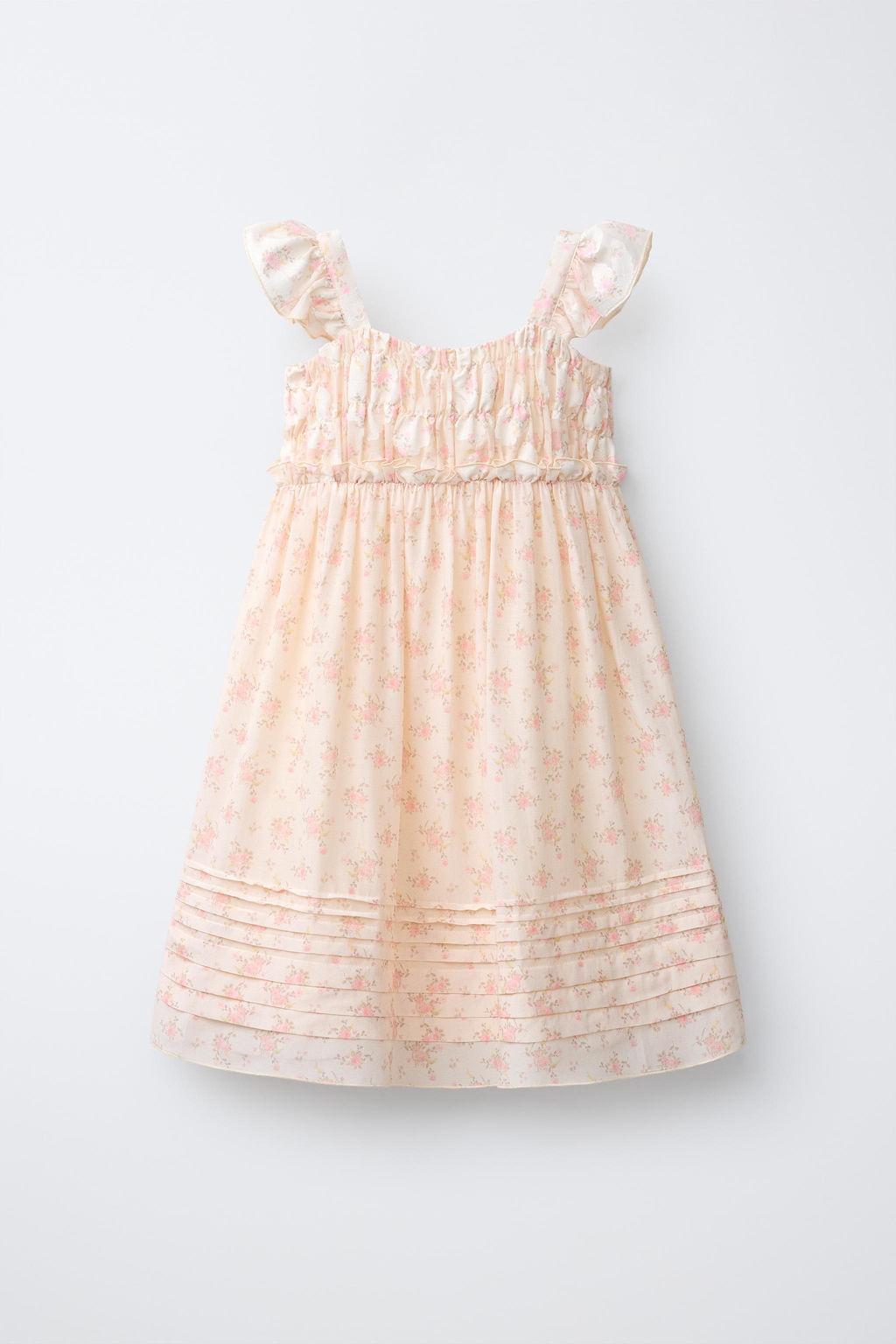 VESTIDO COMBINADO FLORES / Rosado - Zara фото 3