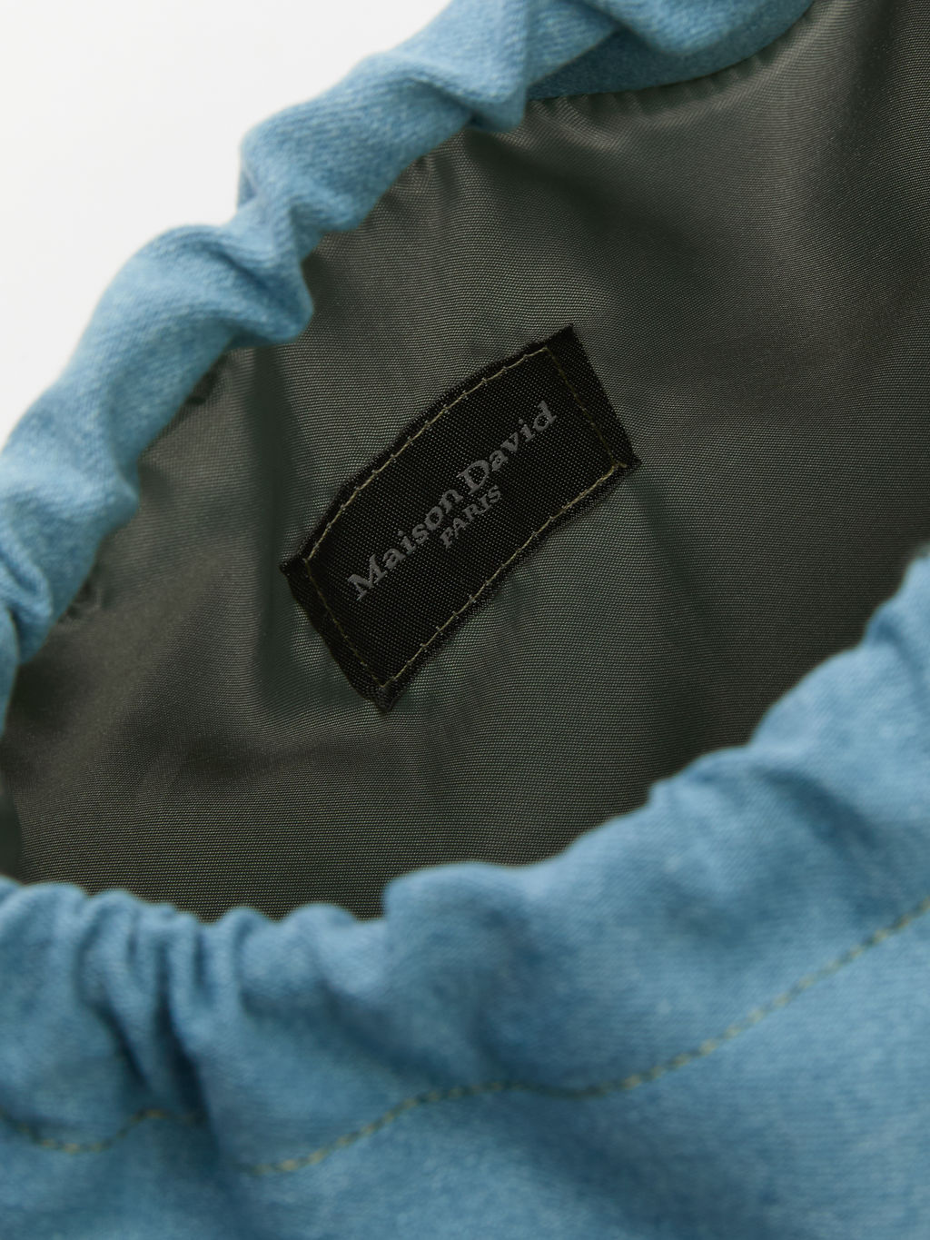 Женская сумка с ручками из денима MAISON DAVID LOLA Артикул 4354473, голубой  фото 6