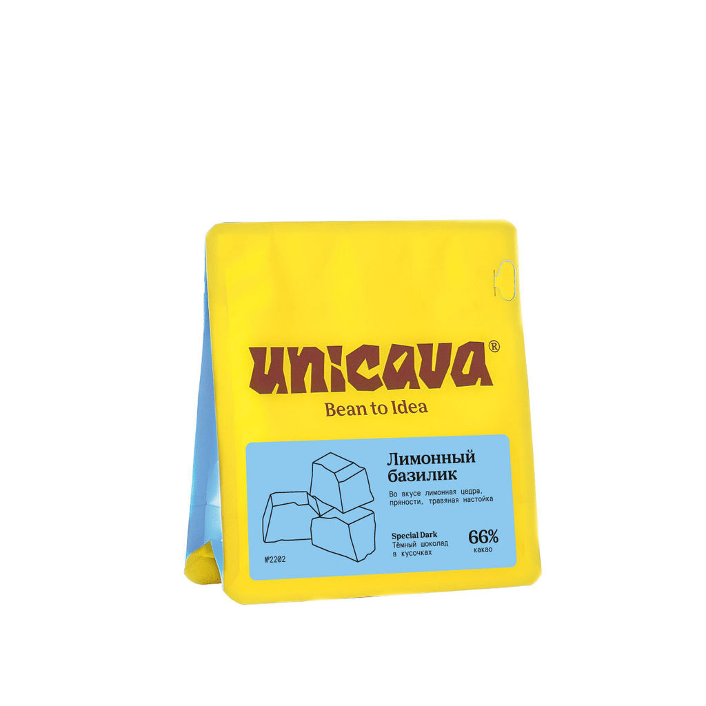 Лимонный базилик, тёмный шоколад 66 %