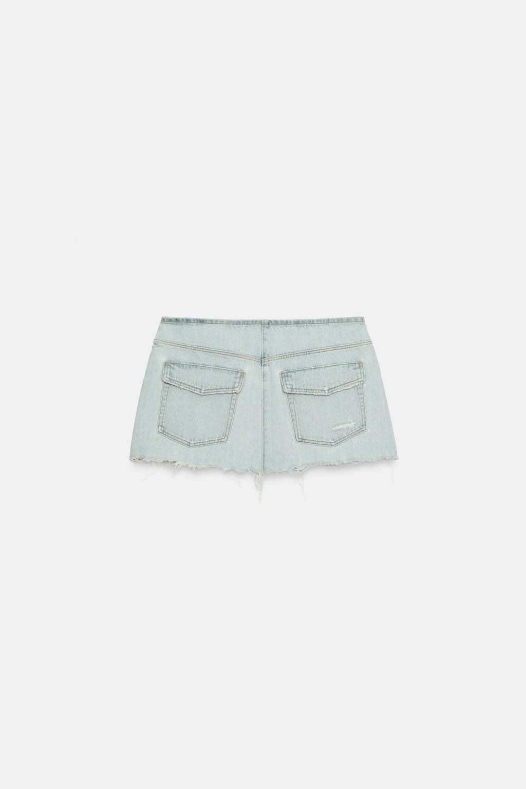 FALDA MINI DENIM TRF ROTOS / Azul - Zara фото 4