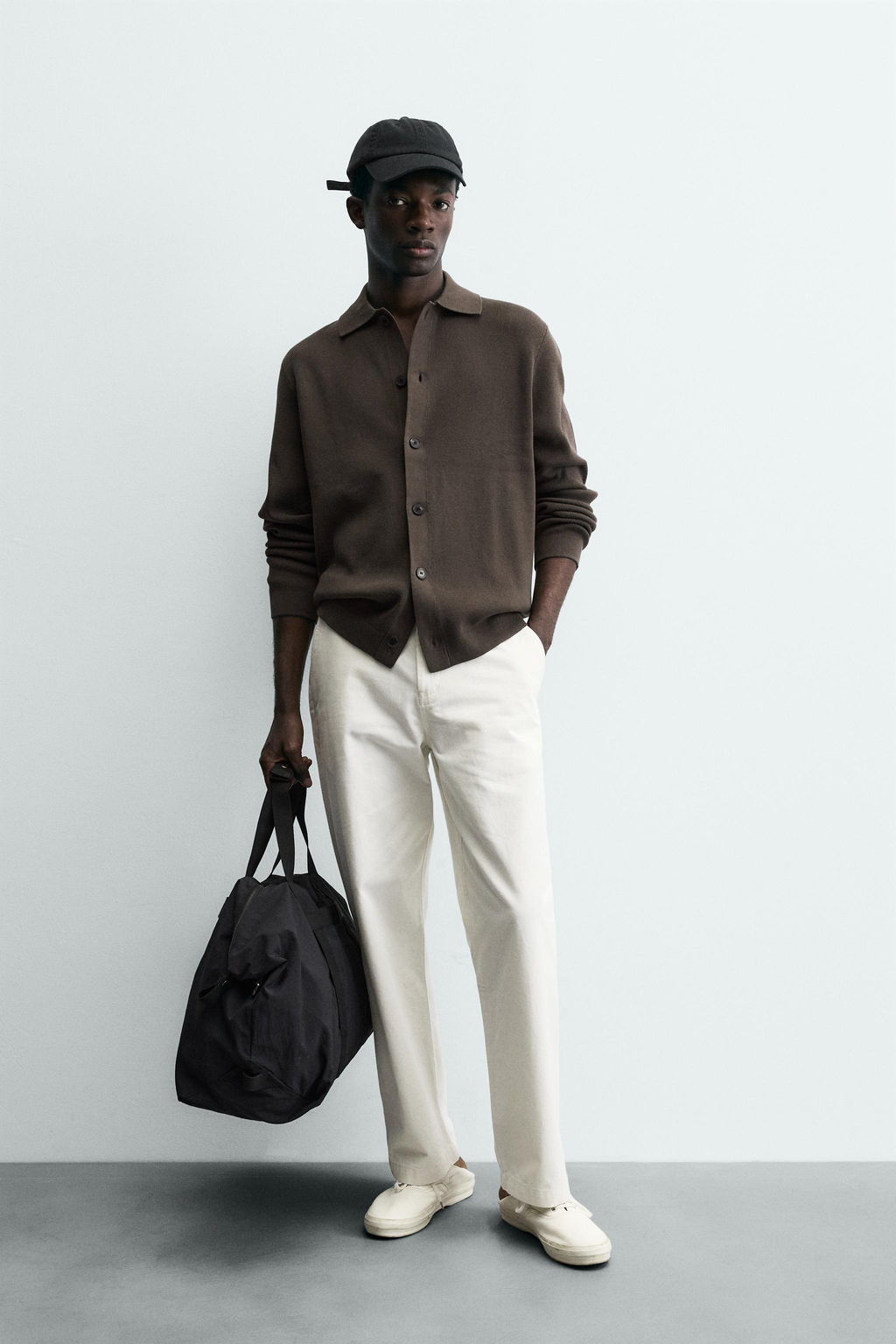 C?RDIGAN REGULAR FIT / Marr?n claro