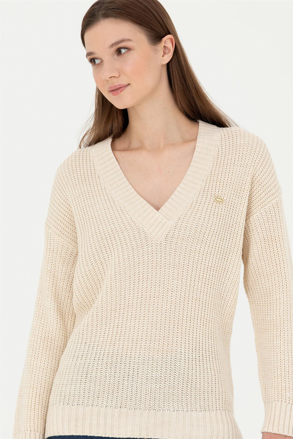 Женский свитер из каменного меланжа - U.s. polo assn фото 3