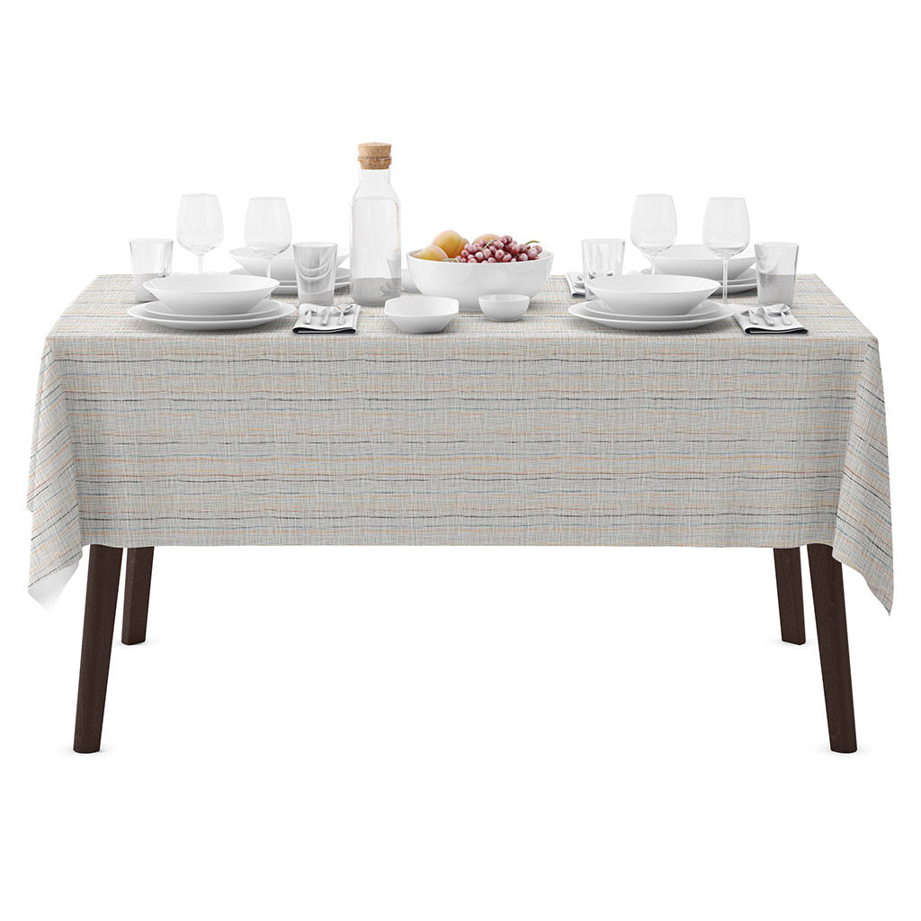 Скатерть 220х145см Рональдо беж, длина стола до 180см, на 8-10 персон, рогожка, хлопок 171г/м2, упаковка классическая 28х41см, Домашняя мода (Россия)  фото 3