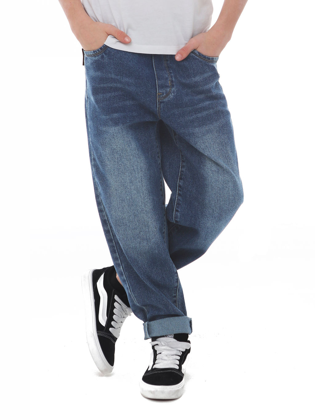 Джинсы-багги для мальчиков - Синий мир фото 13