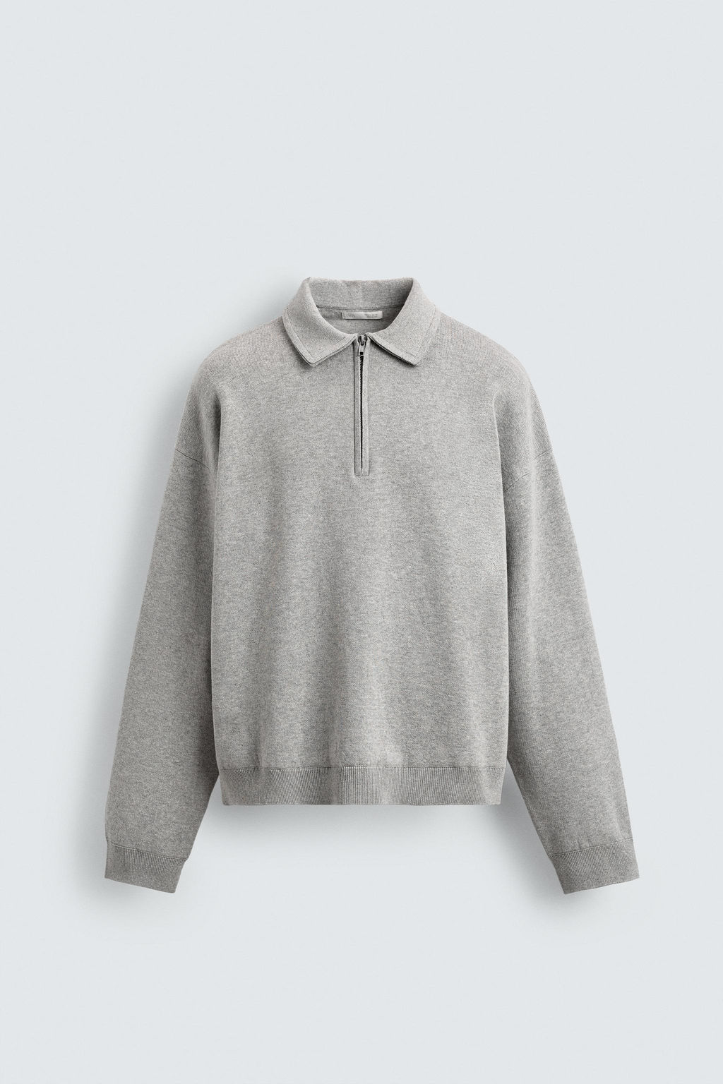 KNIT QUARTER-ZIP POLO SHIRT - Zara фото 8