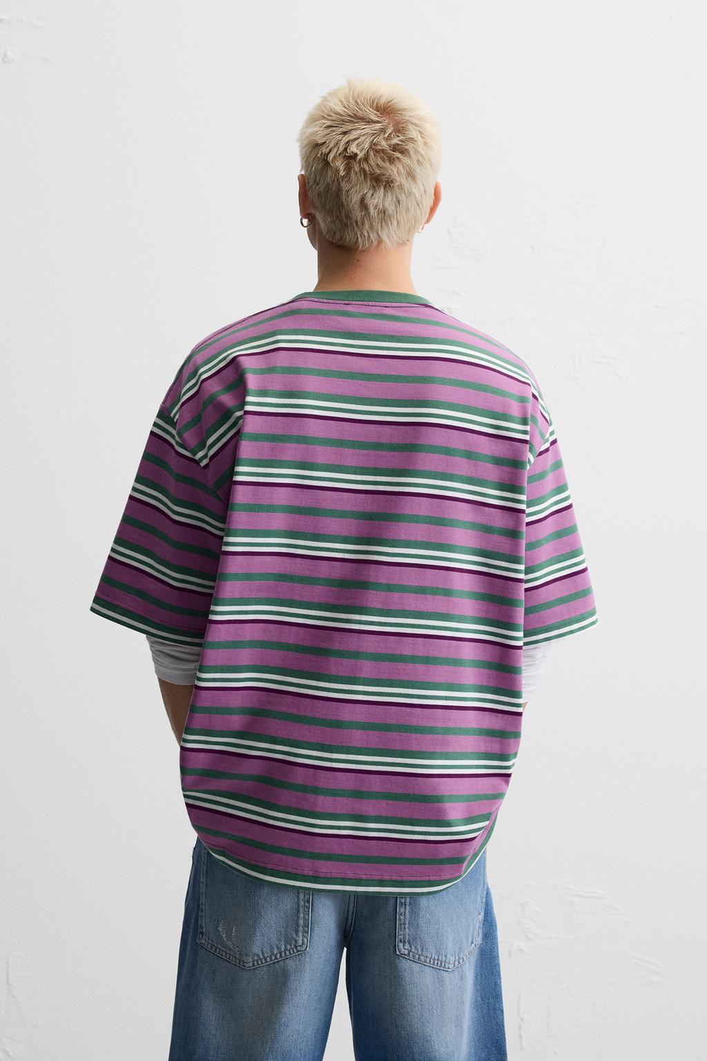 STRIPED JACQUARD T-SHIRT - Zara фото 3