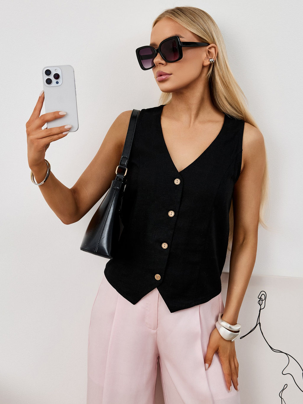 Жилет Аманти-1 из льна с вискозой - Виотекс фото 40