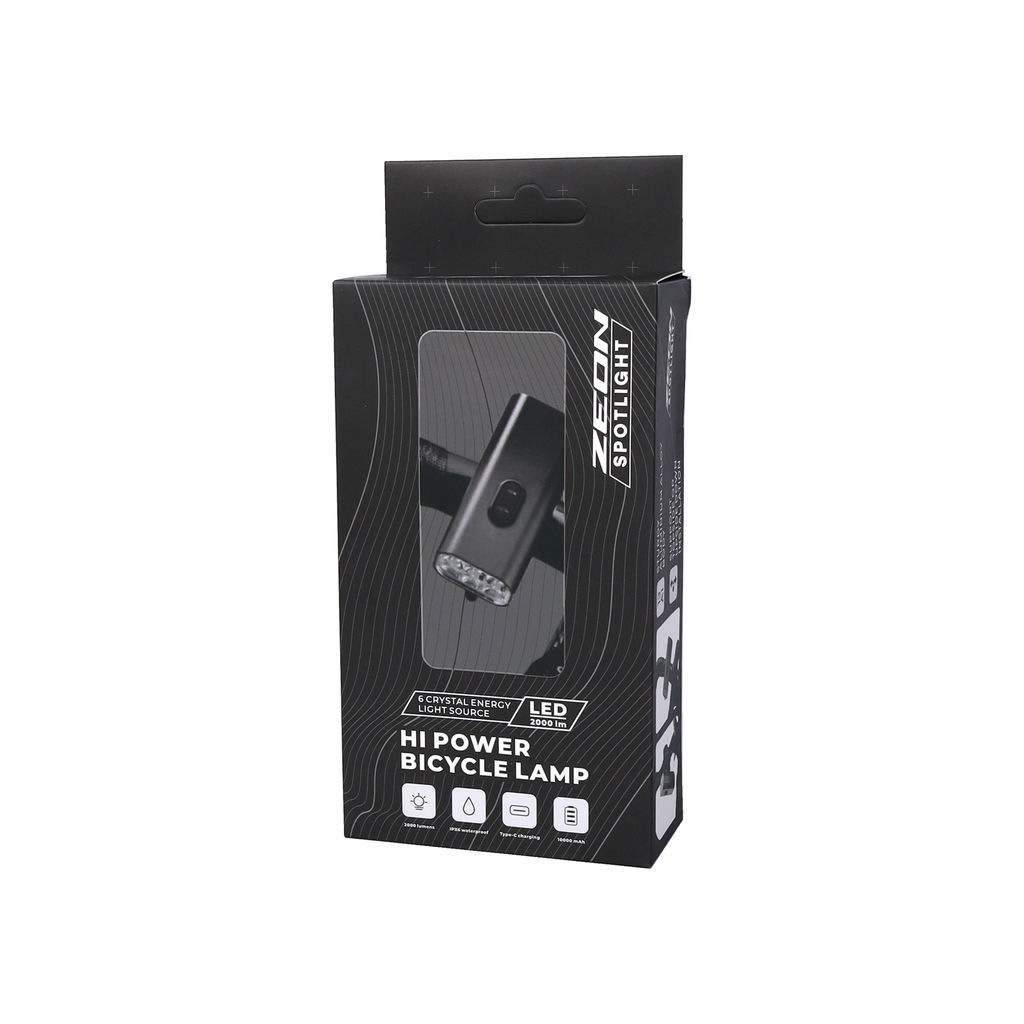 Фонарь передний ZEON SPOTLIGHT корпус: AVIA CNC Aluminium; свет: 2000 lm; аккумулятор/powerbank 10.000 mAh; Type-C, влагозащита IPX-6. /уп 20/ - Галеонтрейд фото 11