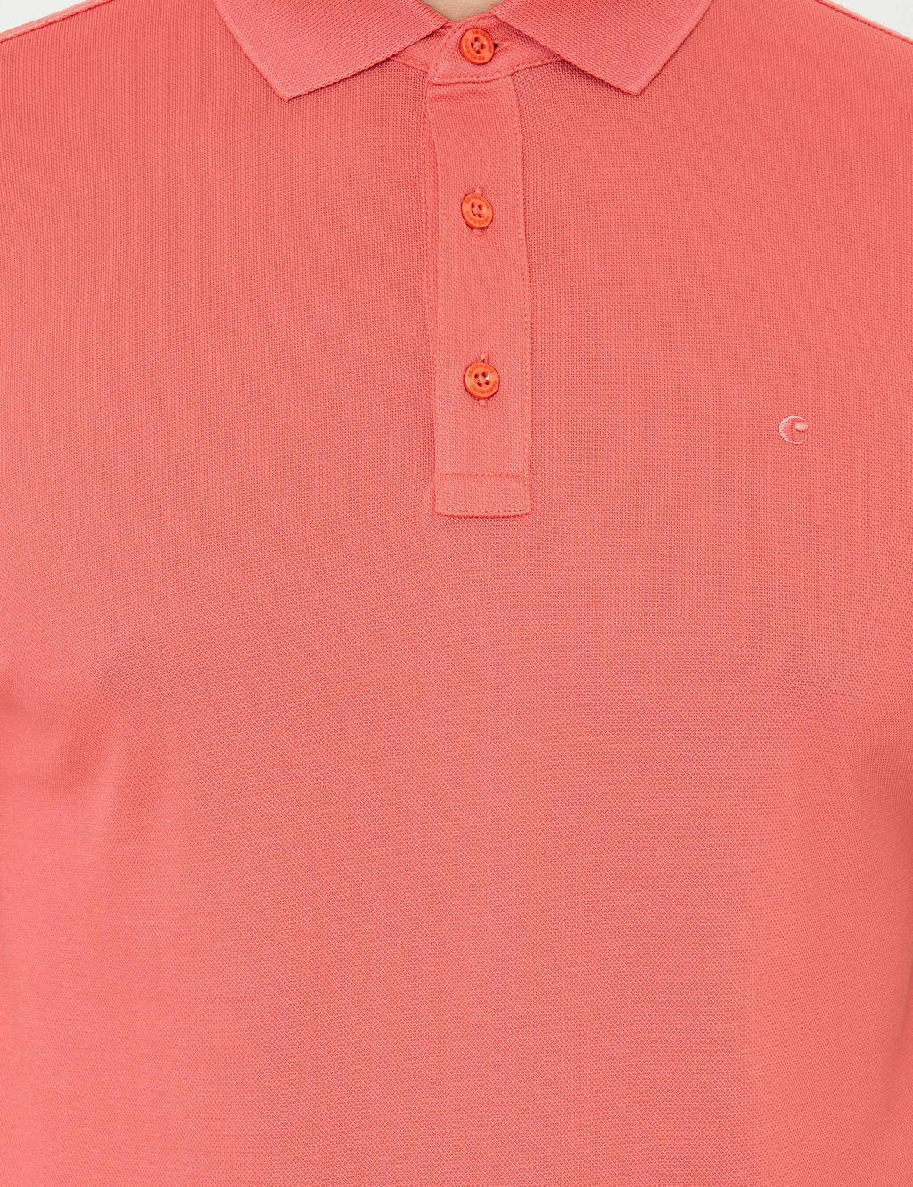 Mercan Polo Yaka Slim Fit Basic Merserize T-shirt