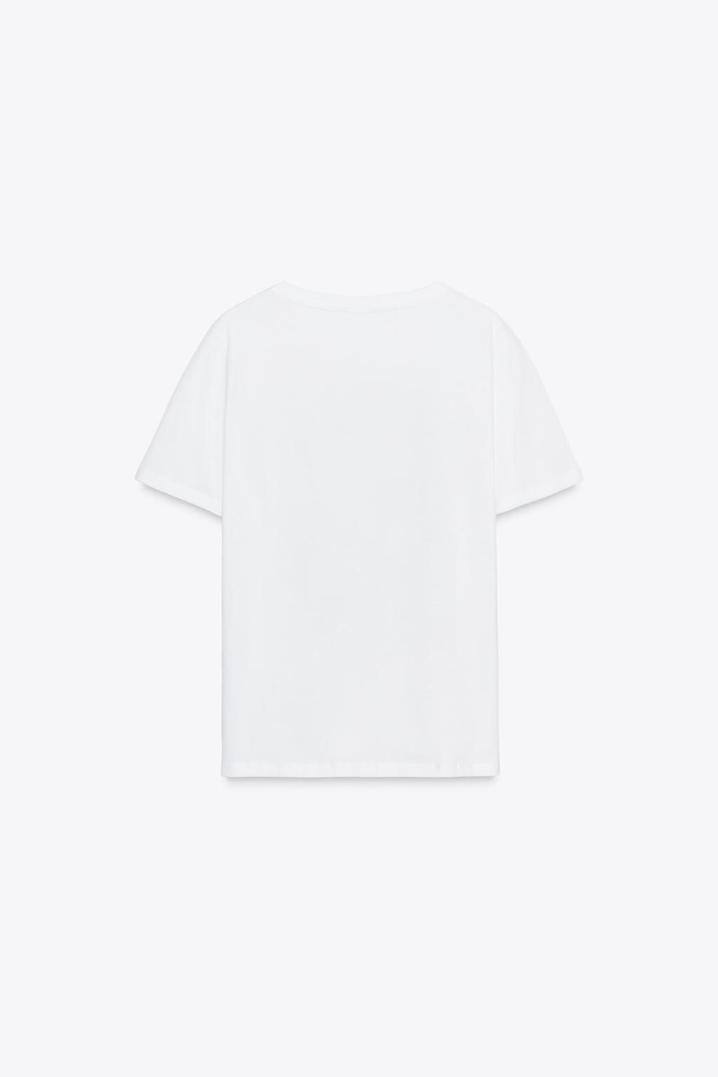 T-SHIRT WITH METALLIC PRINT - Zara фото 4