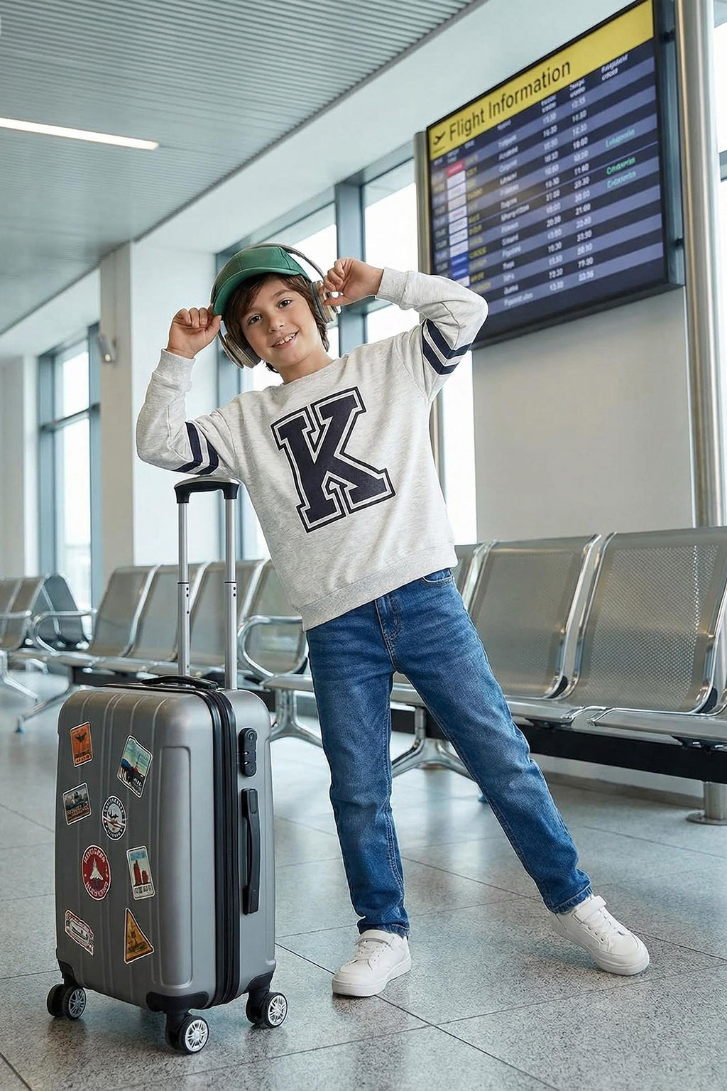 Gri Erkek Cocuk Bask?l? Bisiklet Yaka Pamuklu Orme Sweatshirt TKDAW25SW00014 - Trendyolmilla фото 18