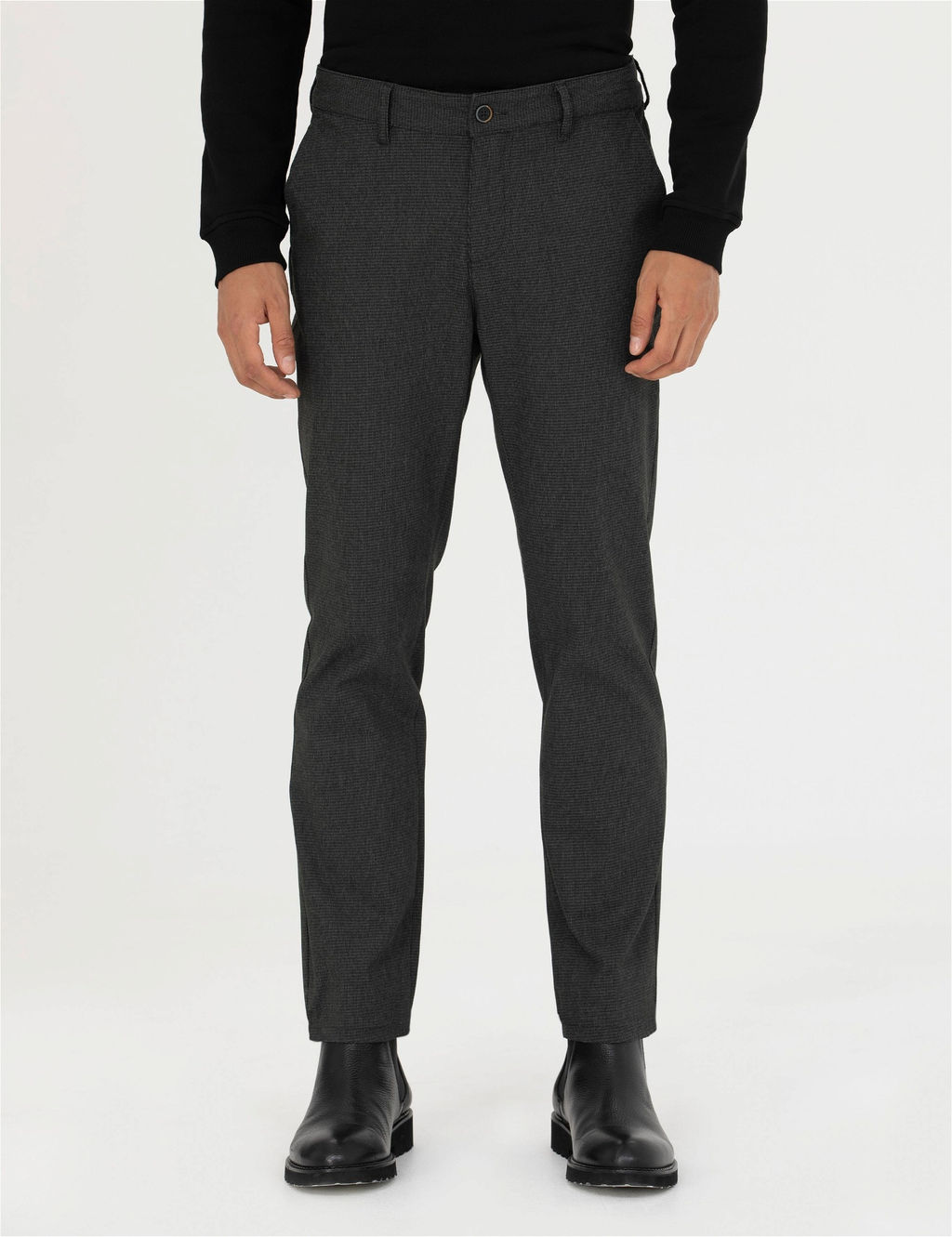 Haki Slim Fit Kanvas Pantolon - Pierre cardin фото 2