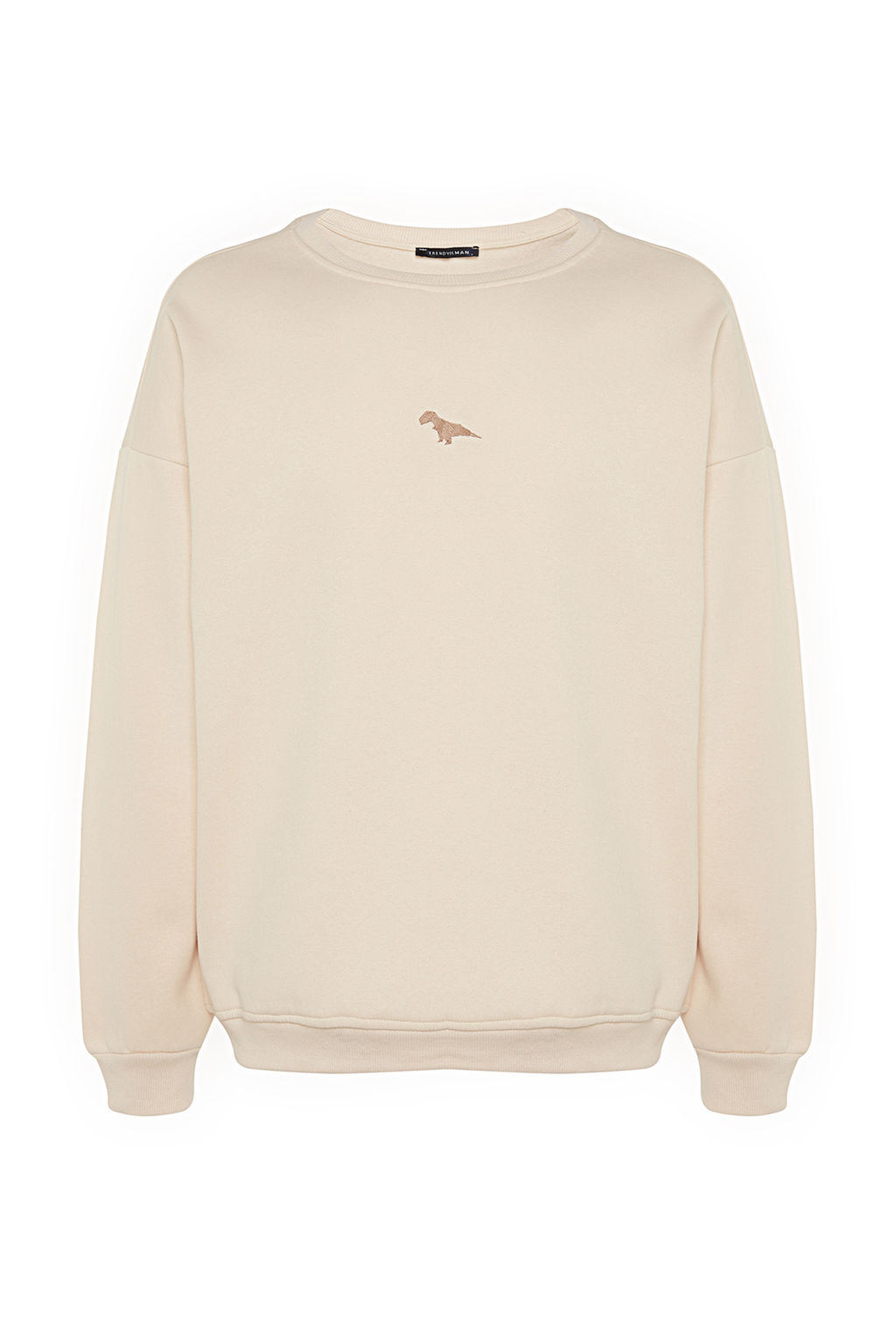 TRENDYOL MAN Gri Bisiklet Yaka Oversize/Genis Kesim Ici Polar/S?cak Tutan Dinozor Nak?s Sweatshirt TMNAW24SW00064 - Trendyolmilla фото 18