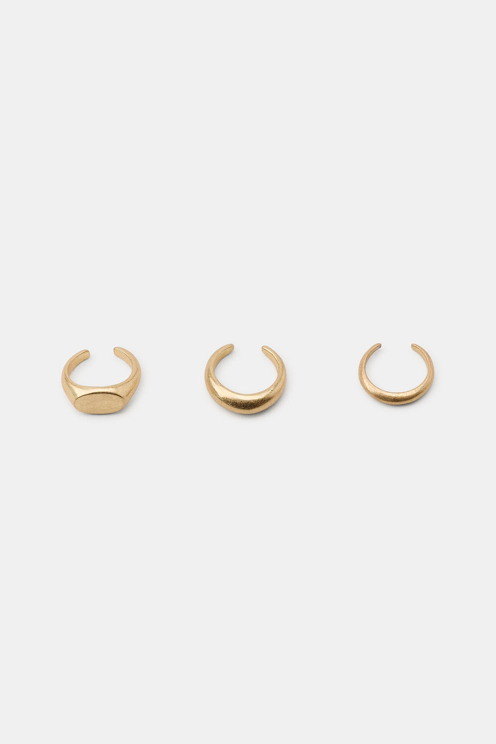 PACK 3 ANILLOS DEDO PIE SELLO / Dorado - Zara фото 2