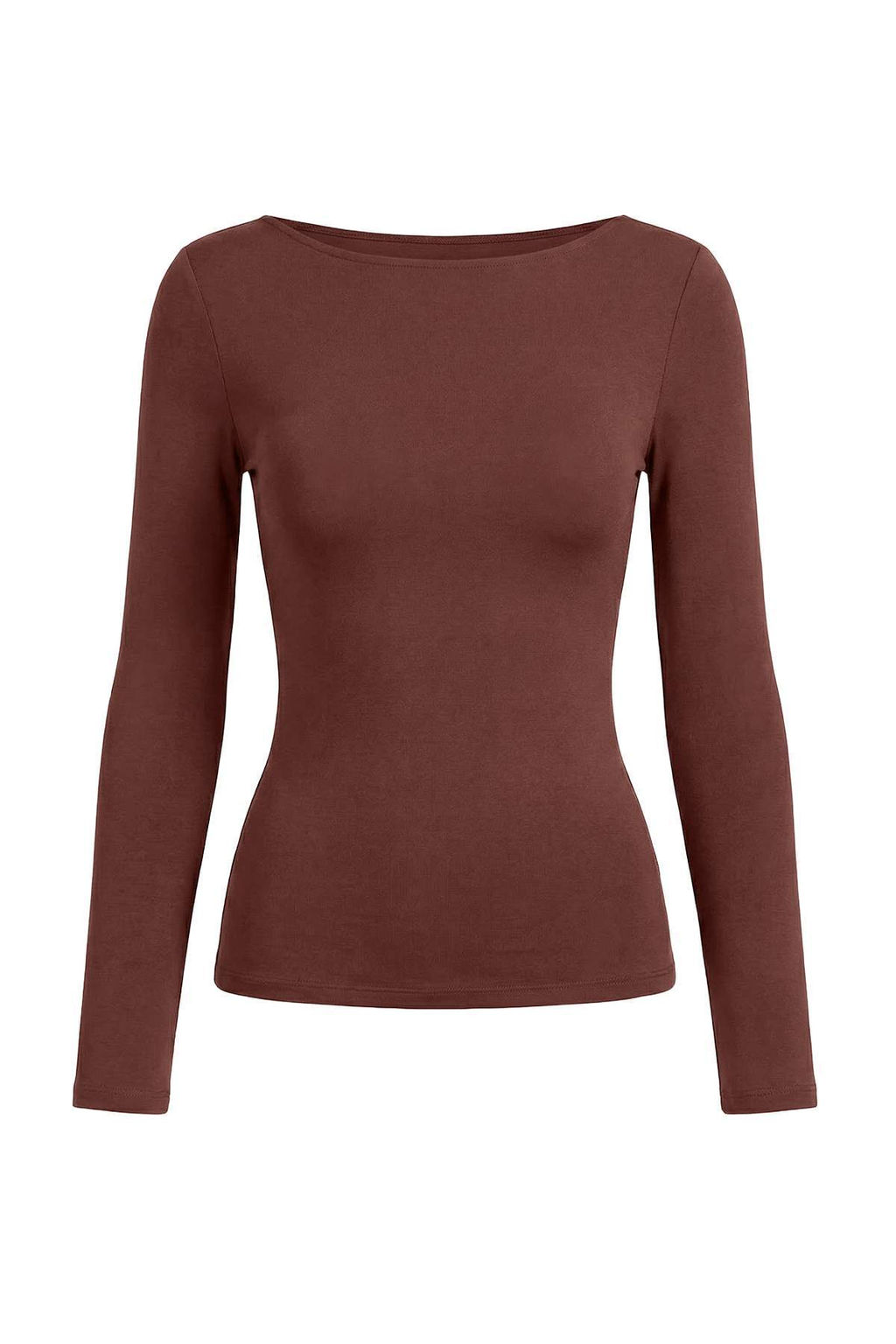 Kahverengi Yumusak Dokulu Kay?k Yaka Triko Kazak TWOAW26KZ00293