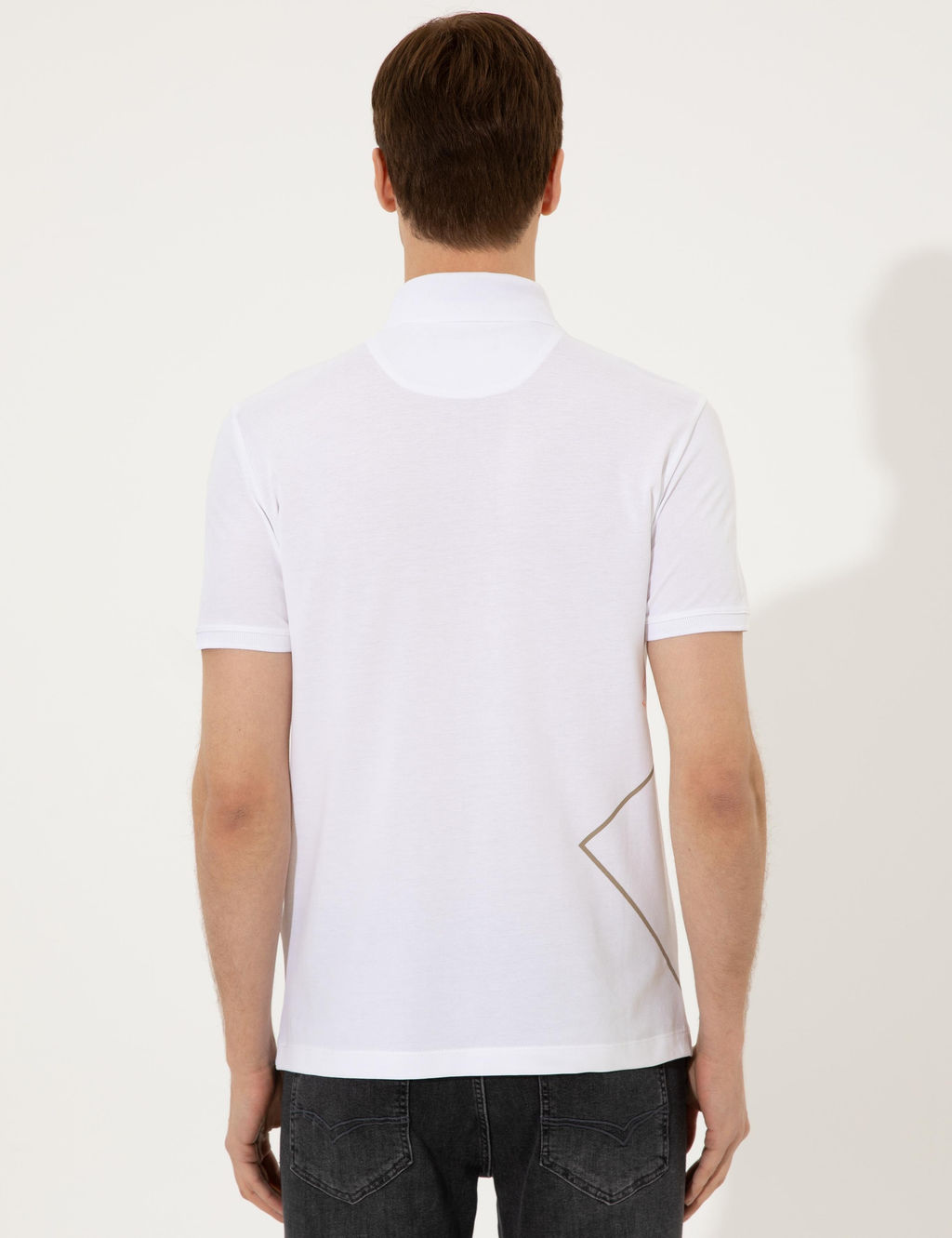 Beyaz Polo Yaka Slim Fit T-Shirt - Cacharel фото 5