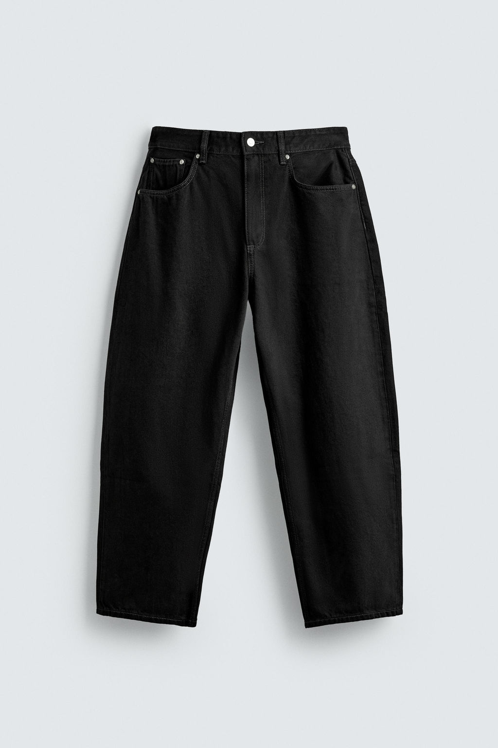 TAPERED WIDE-LEG JEANS - Zara фото 7