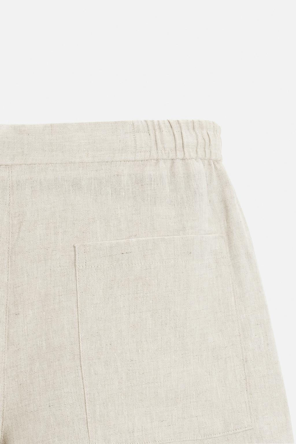 100% LINEN BERMUDA SHORTS - Zara фото 9