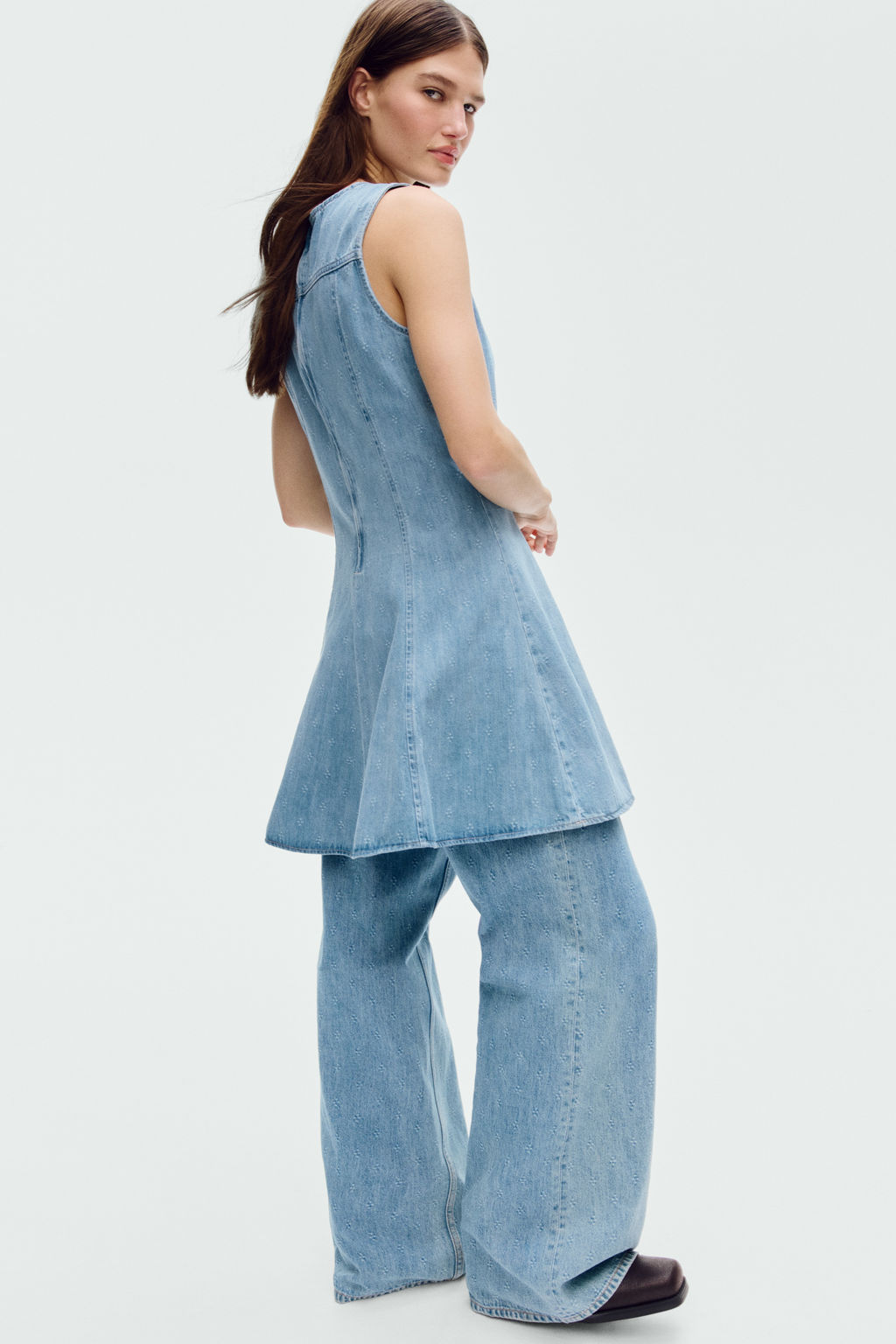 Vestido denim con falda acampanada - H&m фото 2