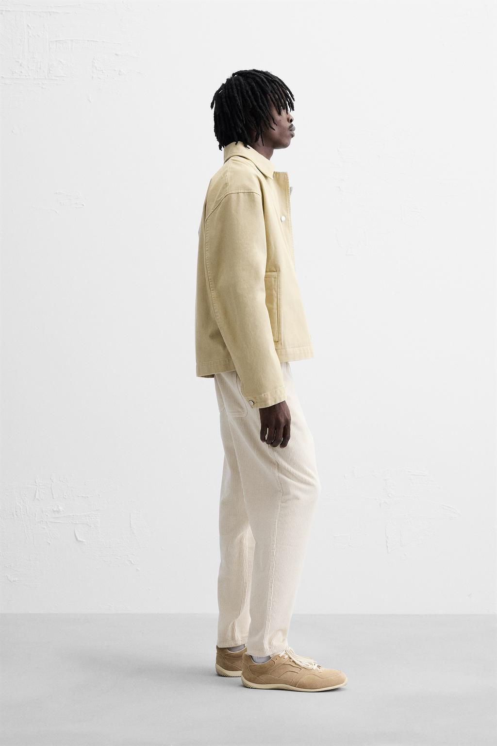CORDUROY CARROT FIT TROUSERS - Zara фото 22