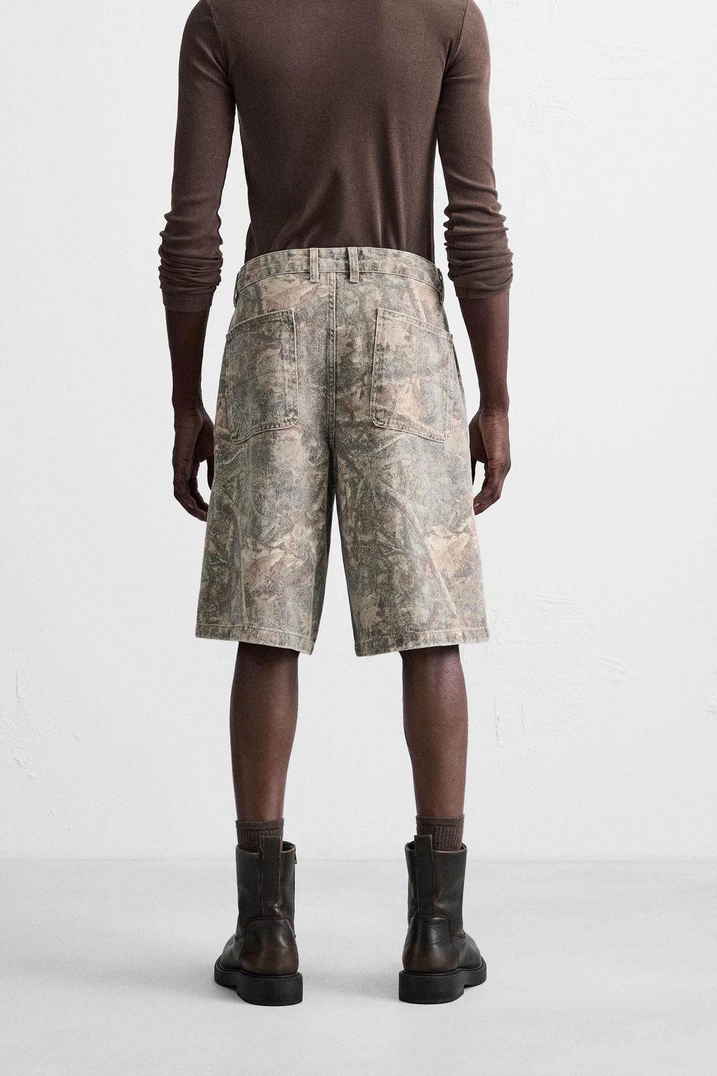 ABSTRACT PRINT RELAXED FIT BERMUDA SHORTS - Zara фото 16