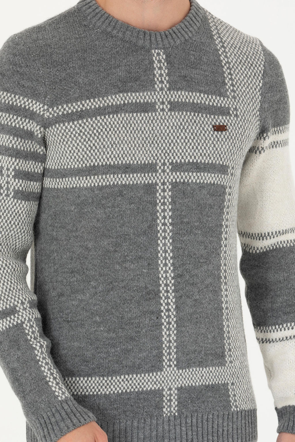 Мужской серый меланжевый свитер Неожиданная скидка в корзине - U.s. polo assn фото 13