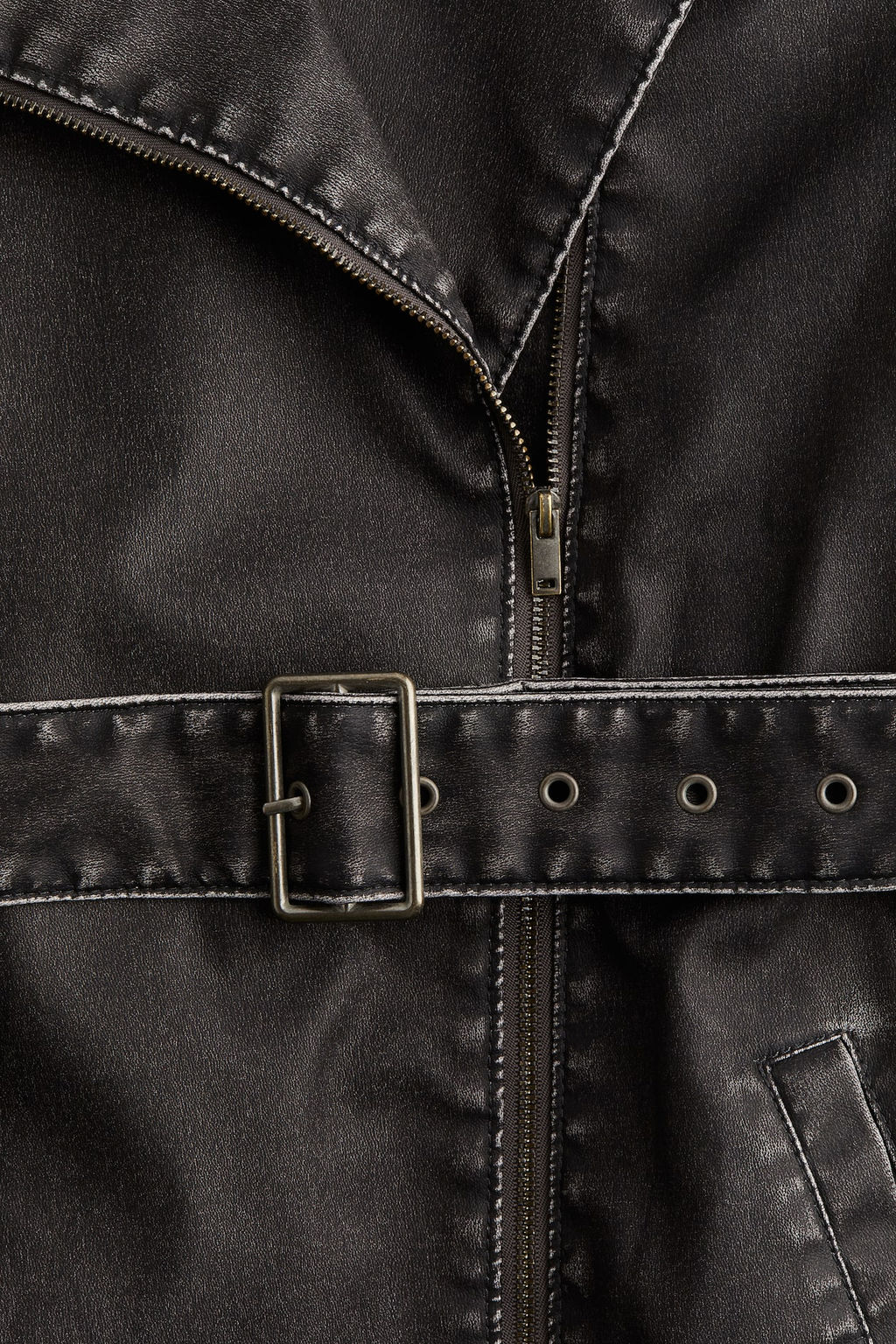 Chaqueta biker con efecto desgastado - H&m фото 8